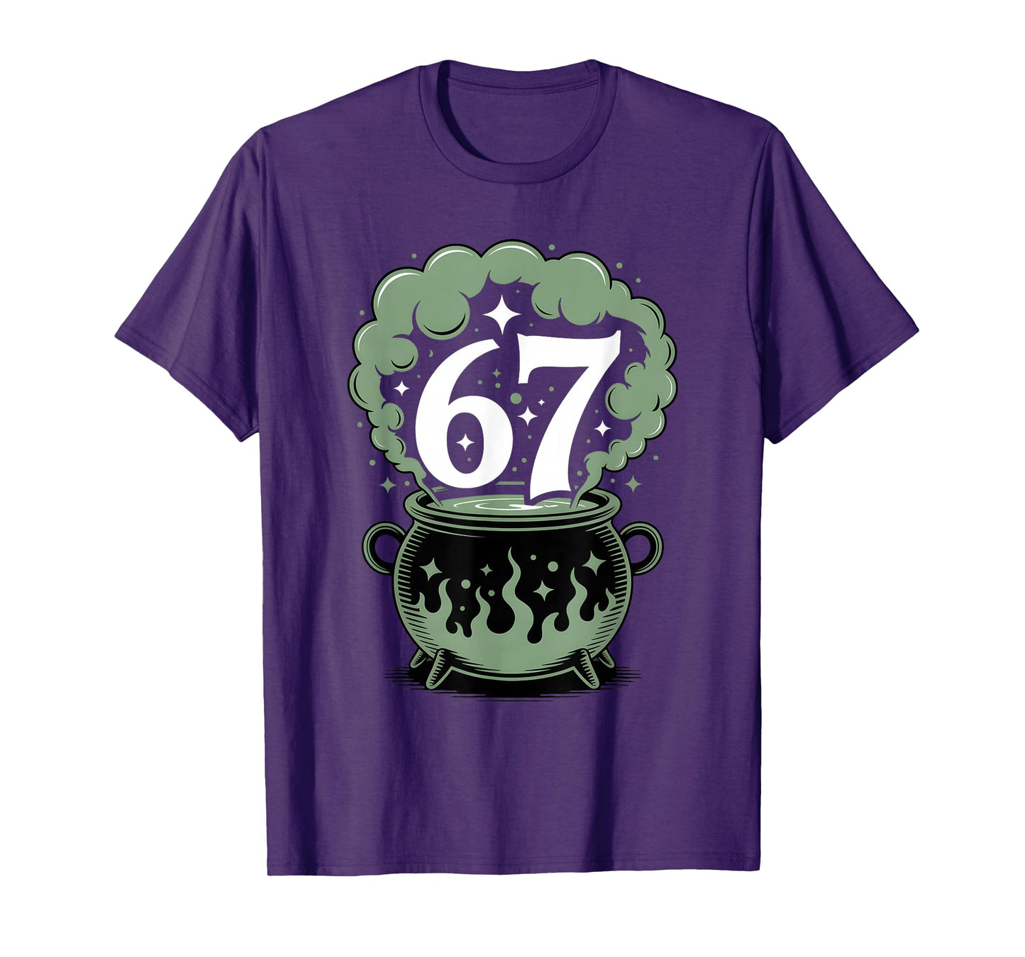 Witch Six Seven 6 7 Halloween Brainrot Meme 67 Funny T-Shirt