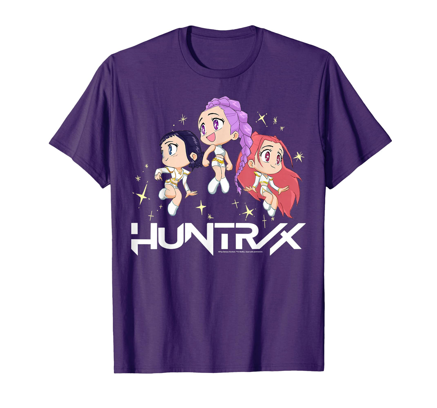 Kpop Demon Hunters Halloween Huntrix Chibi Sparks Group Shot T-Shirt