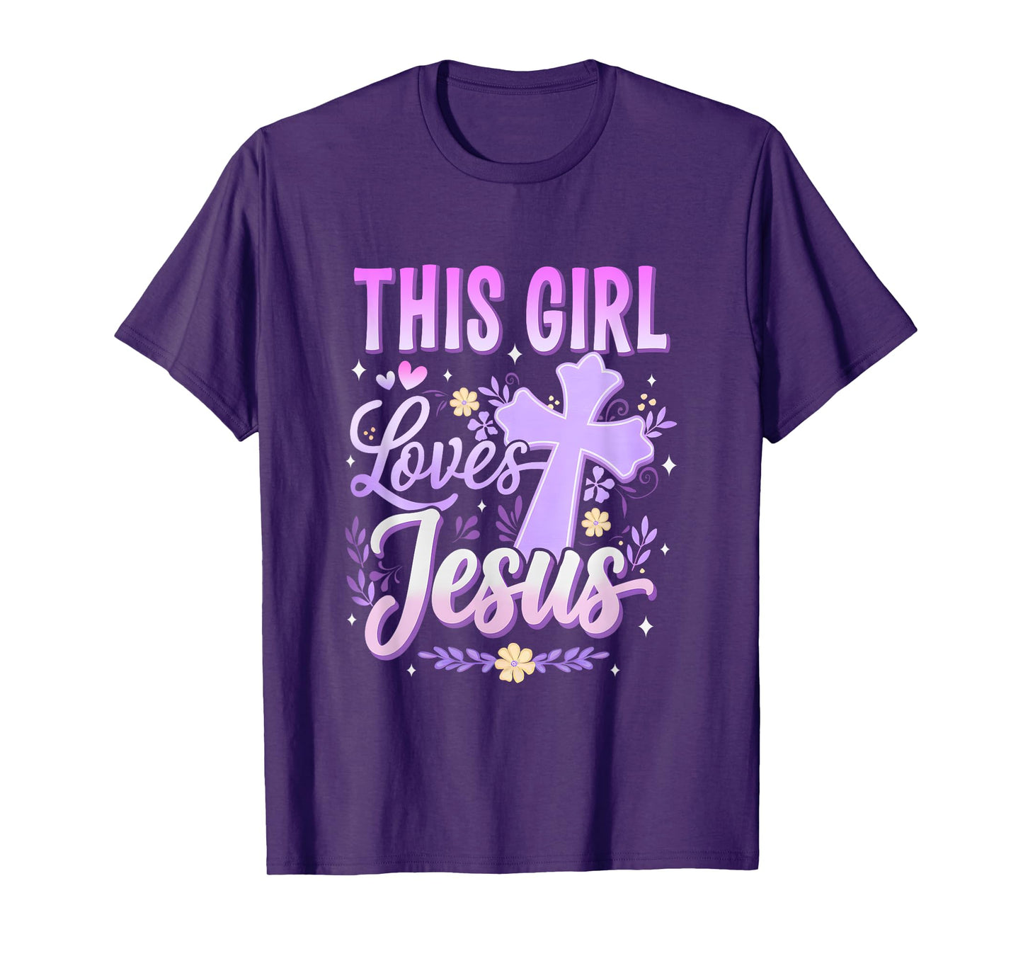 This Girl Loves Jesus Cute Christian Girl God Religious T-Shirt