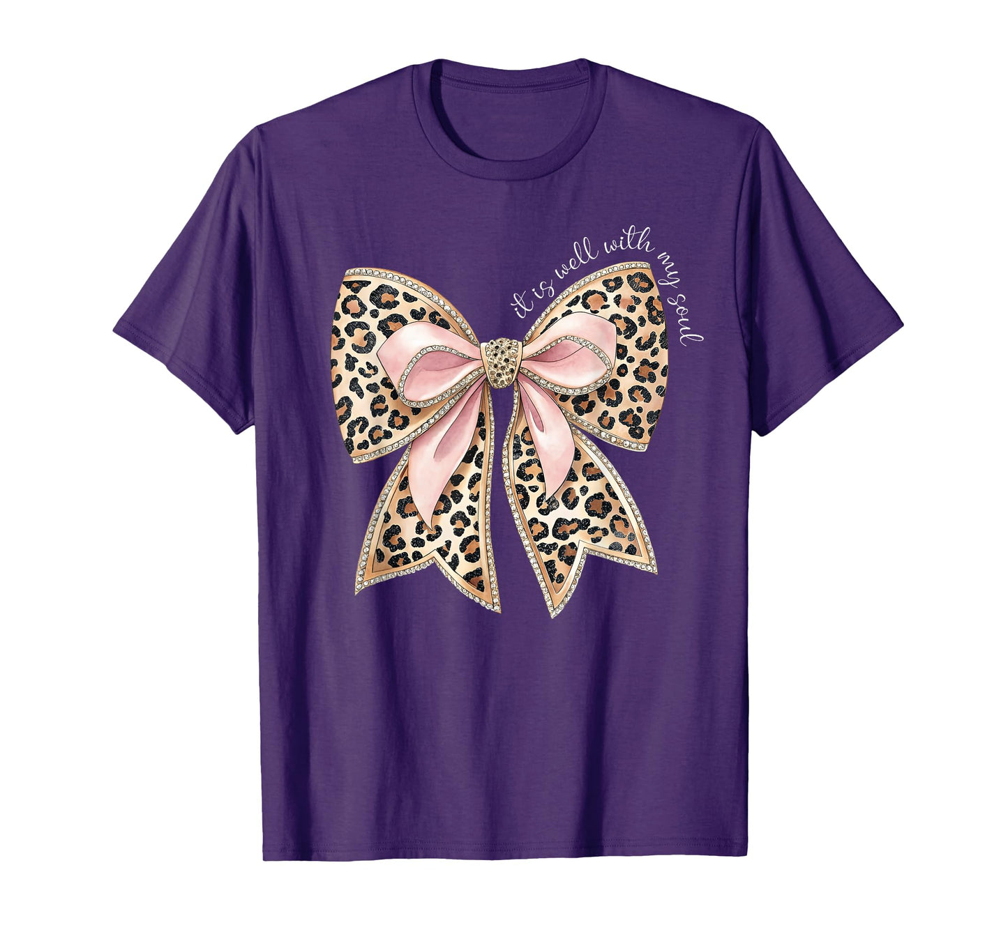 It Is Well With My Soul Inspired Faith Bible Bow Christian T-Shirt