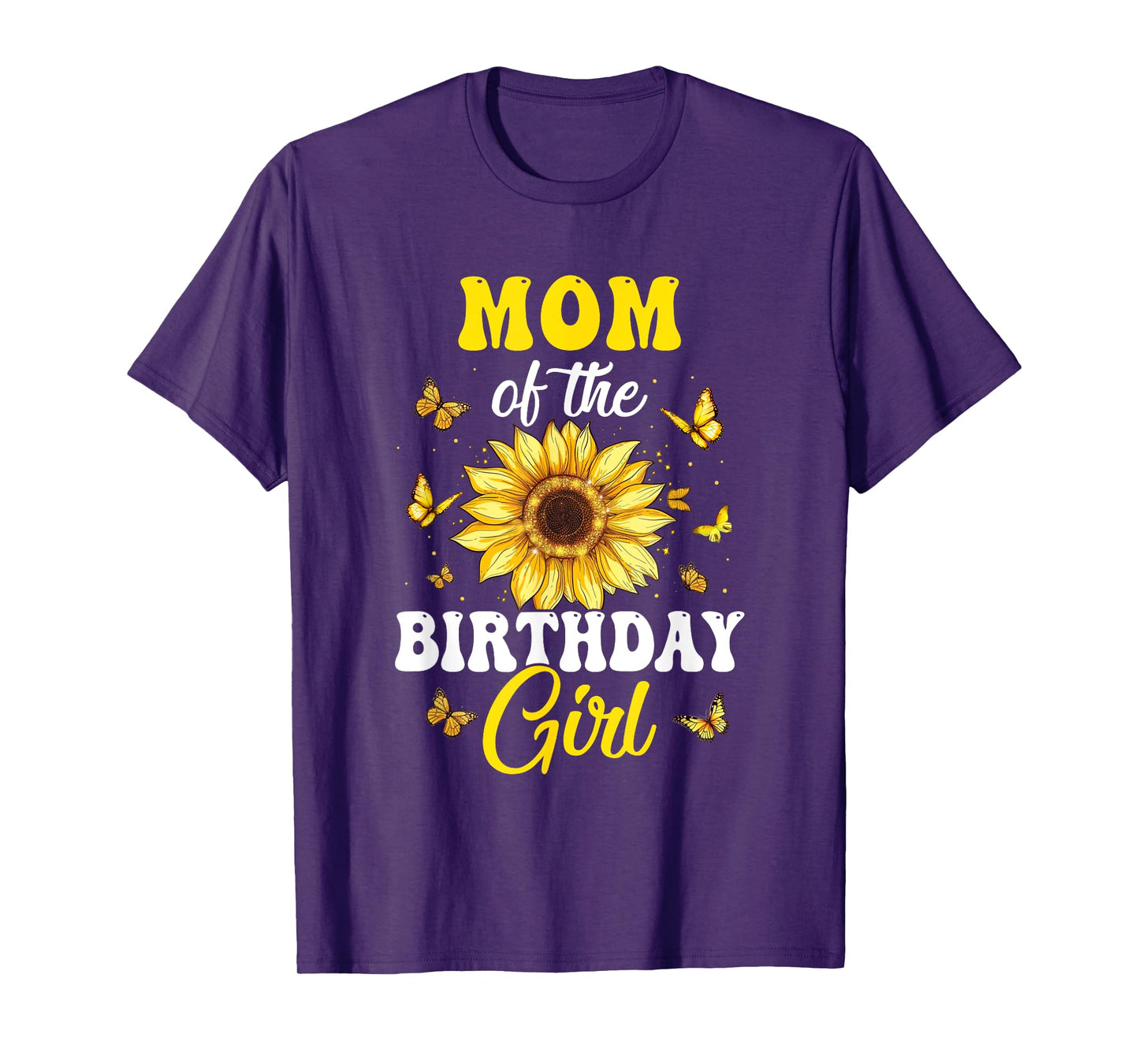 Mom Of The Birthday Girl Sunflower Party Family Matching T-Shirt