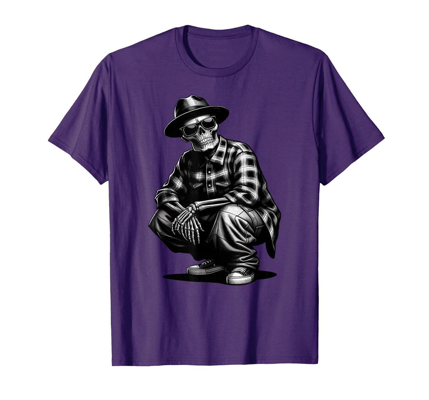 90s Cholo Chicano Homie Cool Mexican Gangster Skeleton Skull T-Shirt
