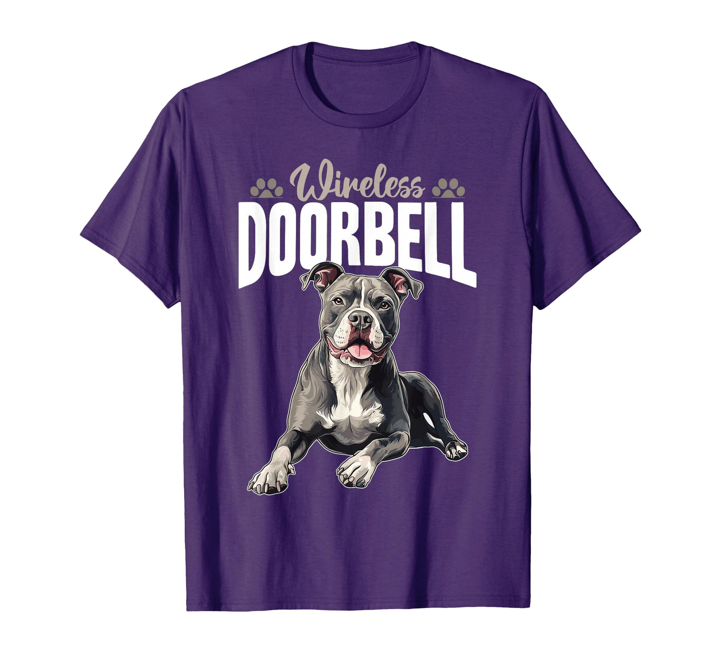 Pitbull Terrier Dog Breed Wireless Doorbell T-Shirt