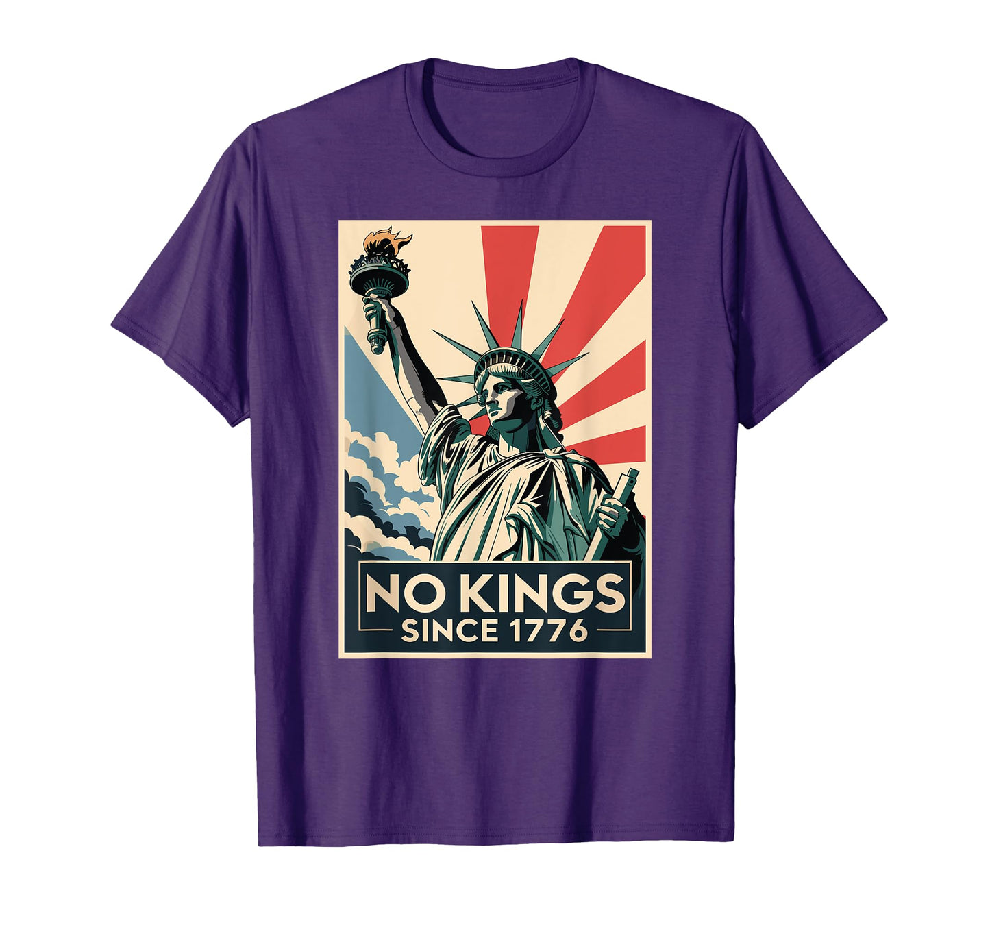 No Kings In America Since 1776 Statue Of Liberty Vintage T-Shirt