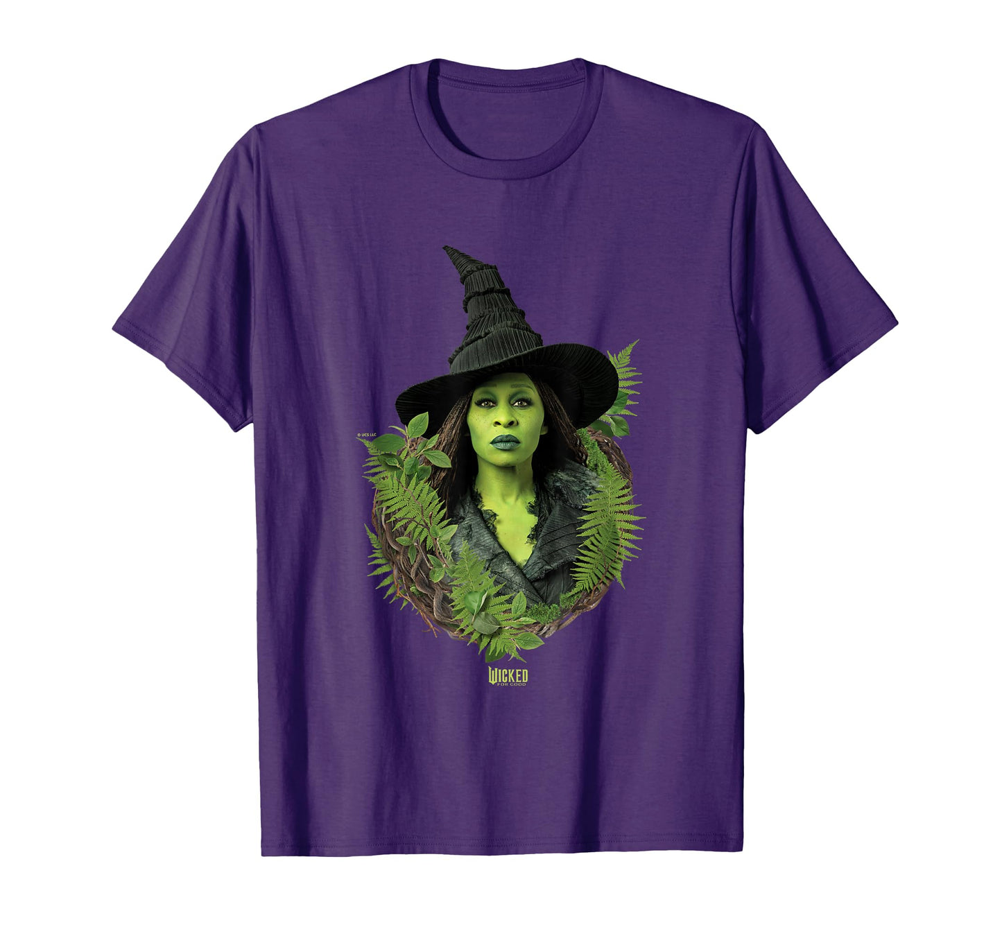 Wicked: For Good Elphaba Bold Portrait & Greenery T-Shirt