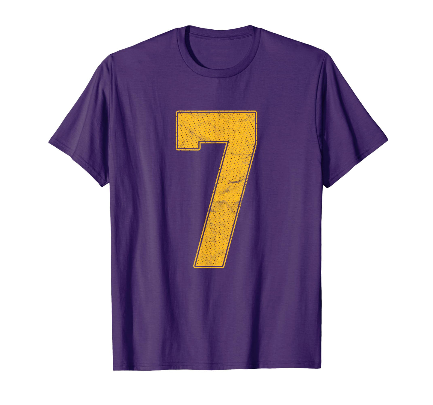 Number 7 Numbered Uniform Sports Team Jersey 7th Birthday T-Shirt