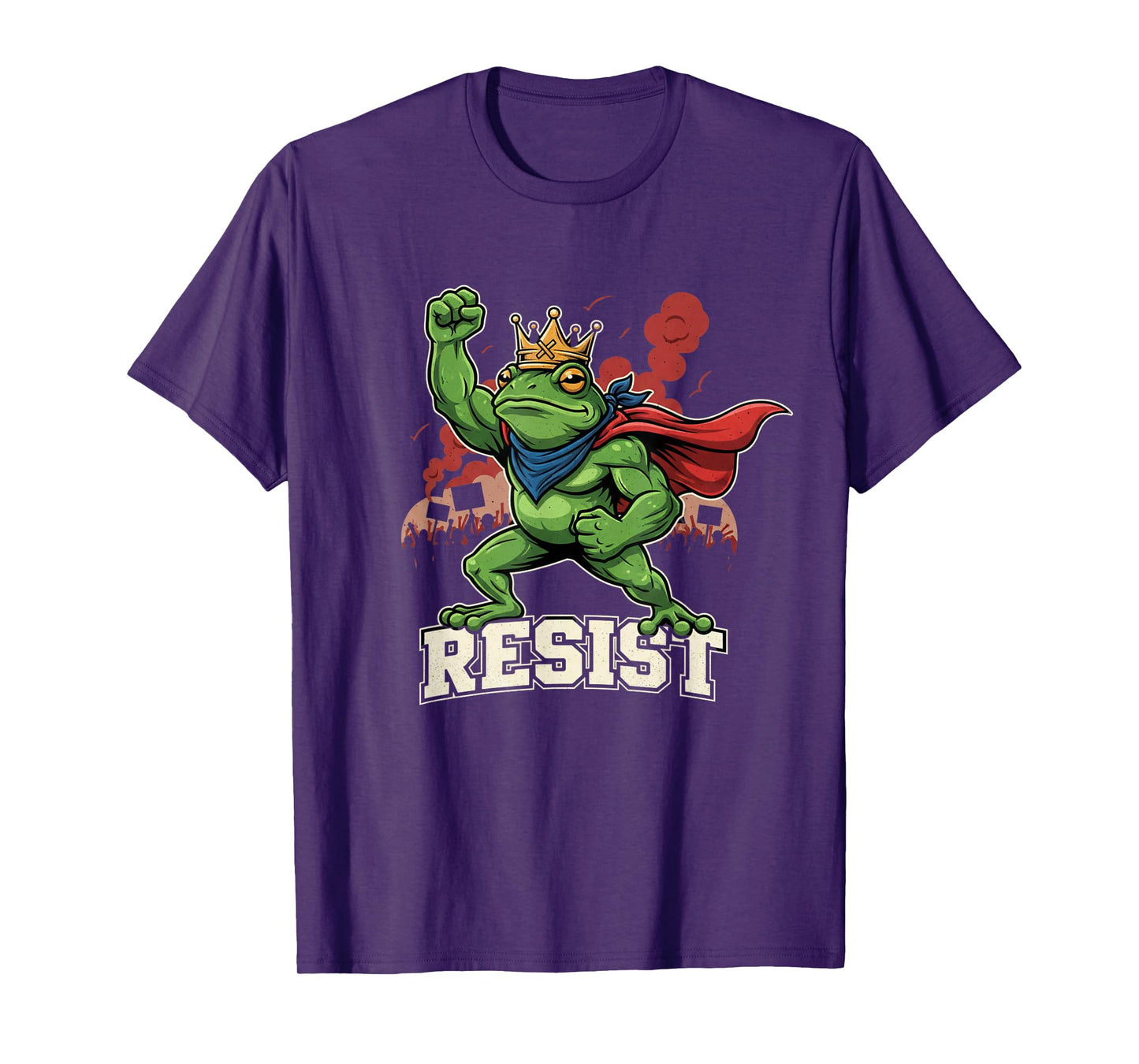 Funny Resist Frog Portland Frog Protest No Kings in America T-Shirt
