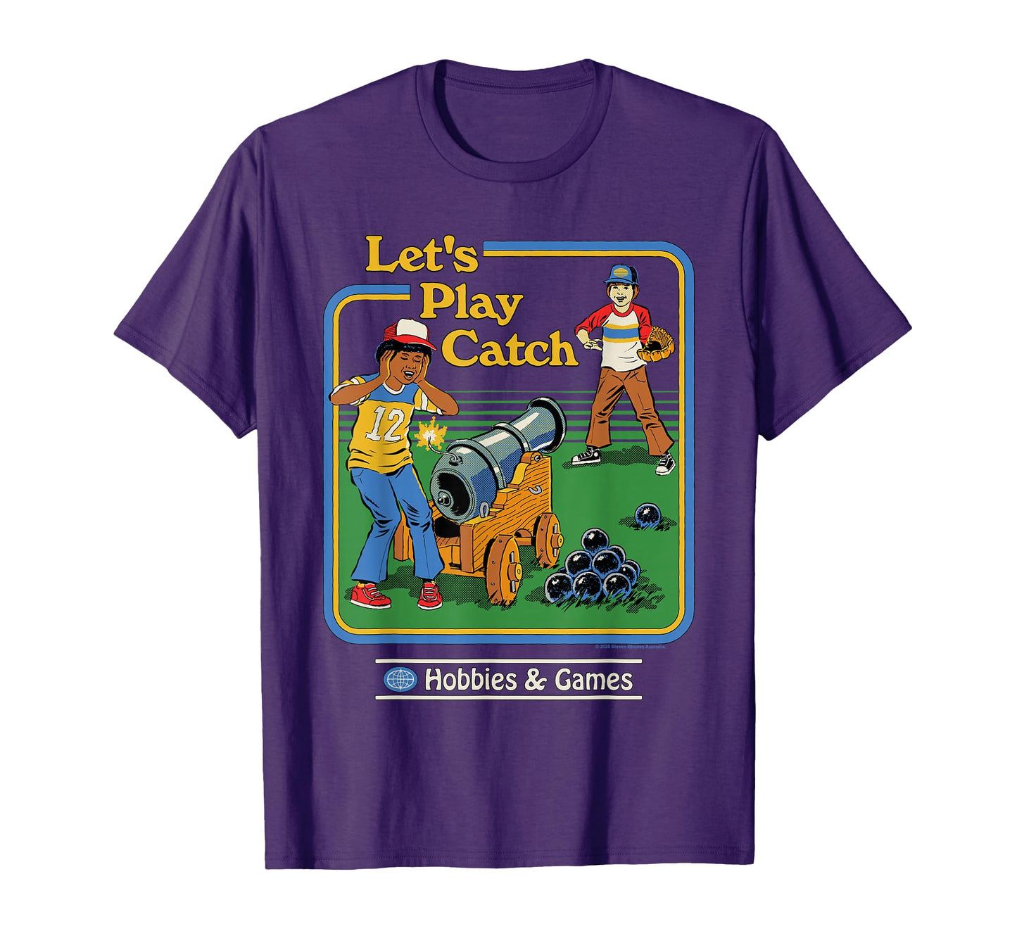 Let's Play Catch Cannon Retro Vintage Funny Adult Humor T-Shirt