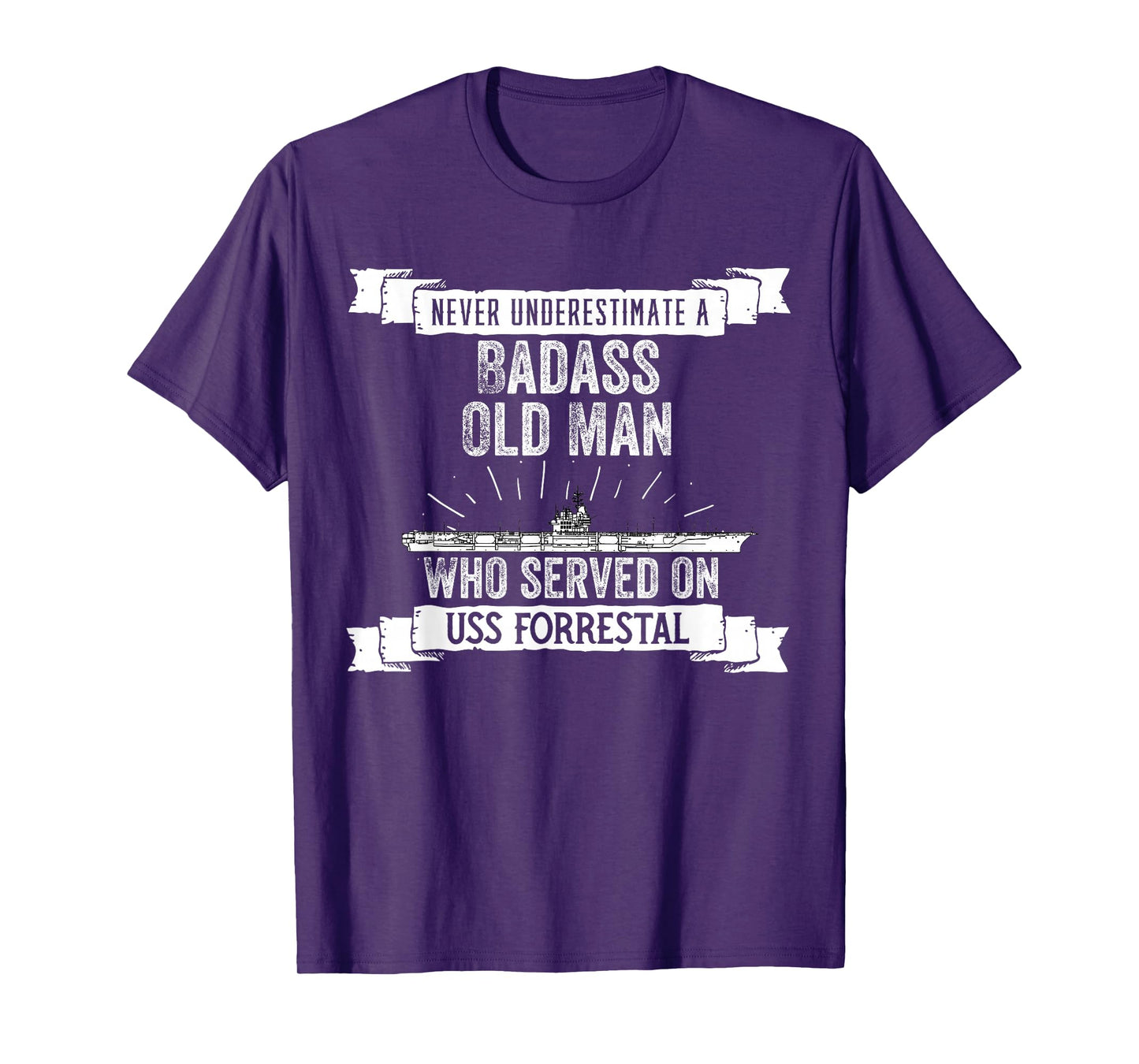 United States Military Aircraft Carrier Designs Never Underestimate USS Forrestal CV-59 Aircraft Carrier T-Shirt