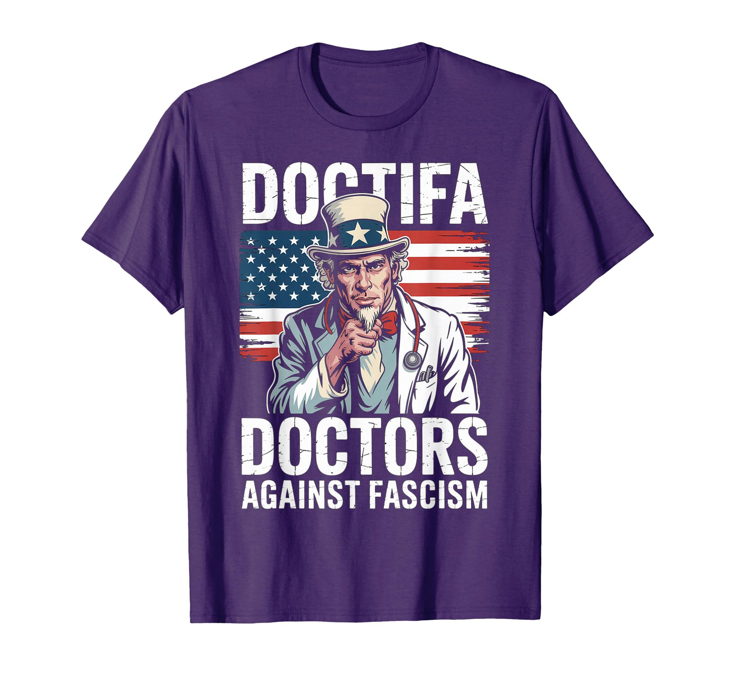 Doctifa Doctors Against Fascism Resist No Kings Physician T-Shirt