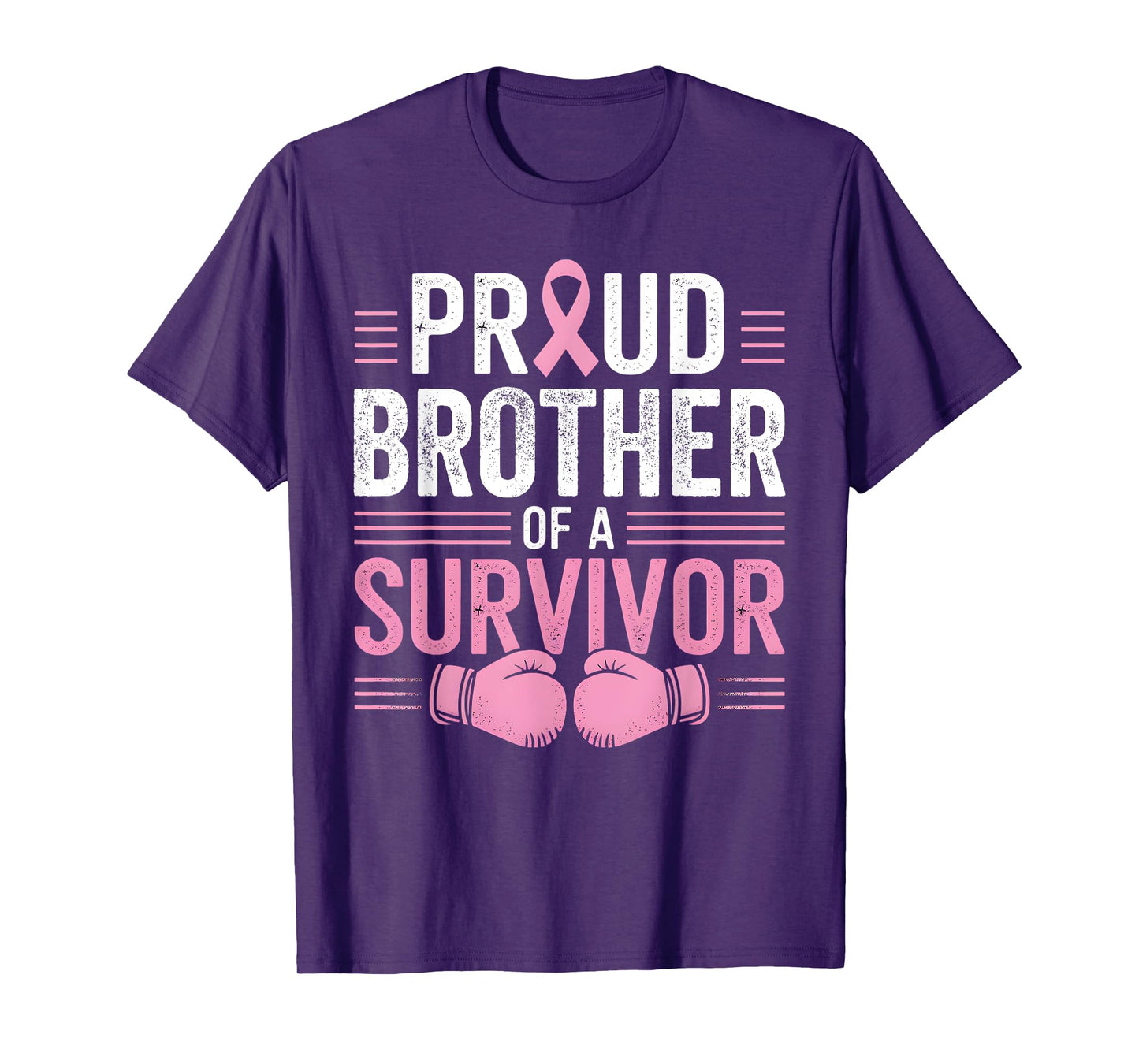 Proud Brother of a Survivor Breast Cancer Awareness Family T-Shirt