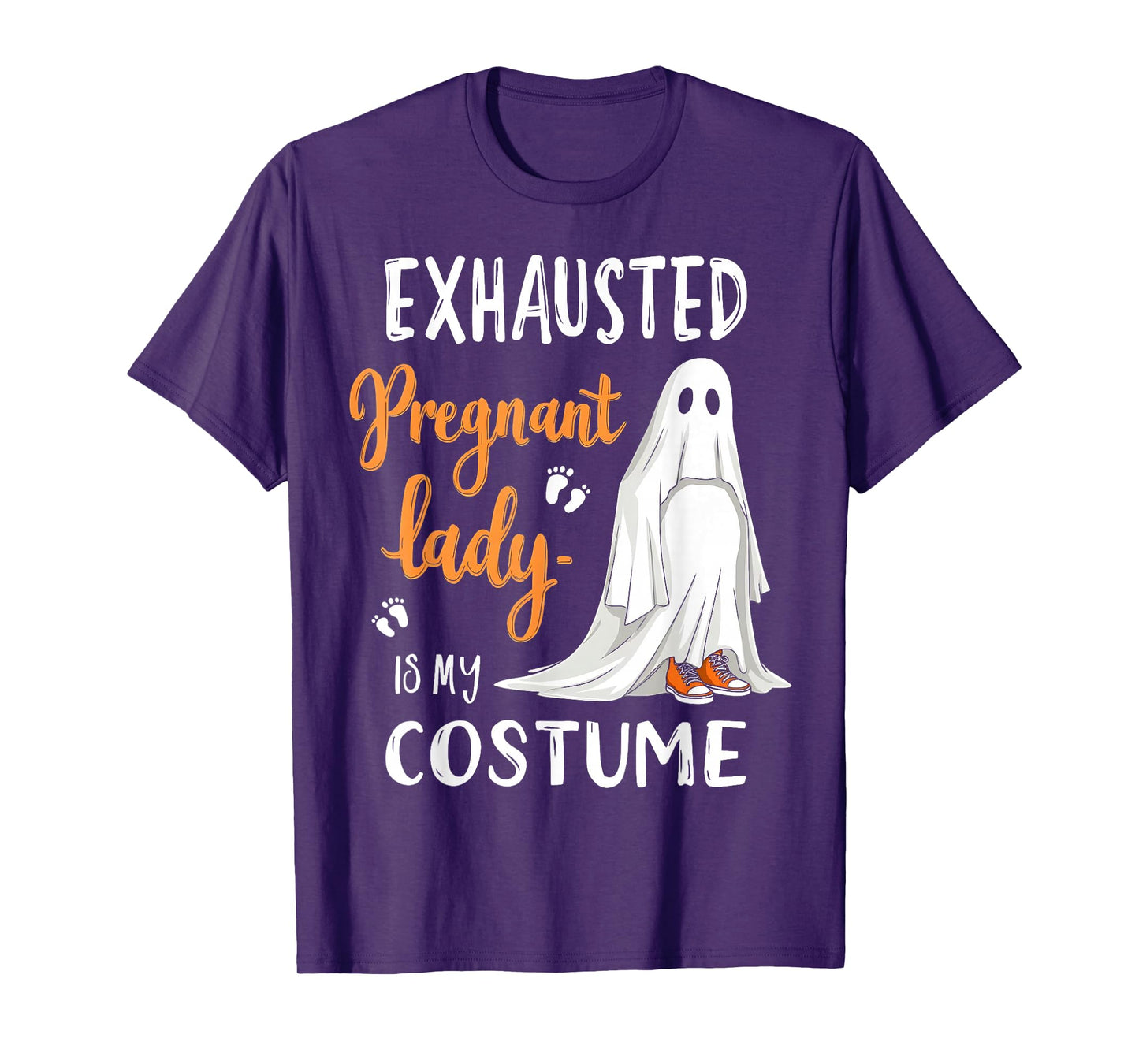 Exhausted Pregnant Lady Costume Funny Spooky Pregnancy T-Shirt