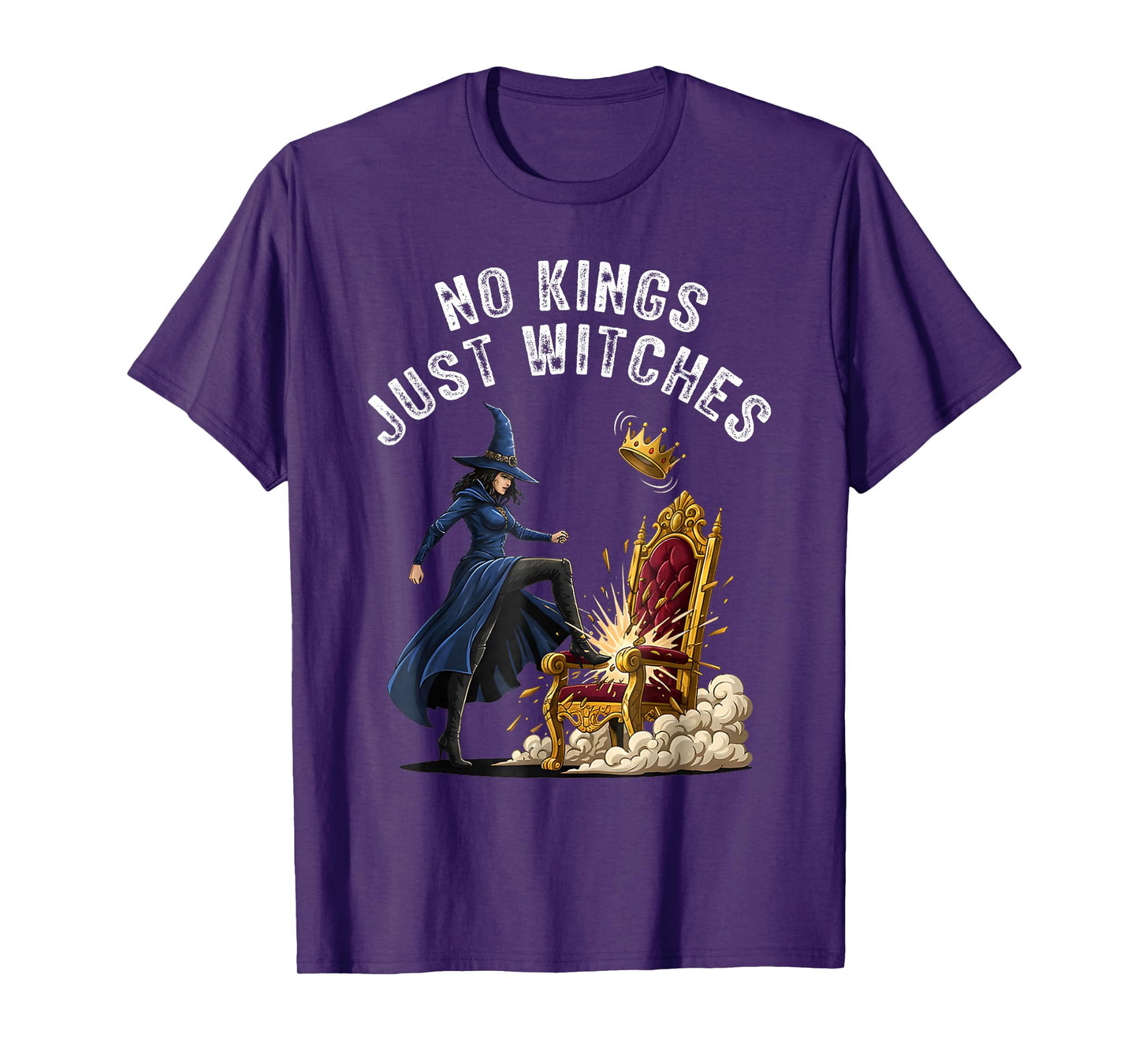 No Kings Just Witches Funny Witchcore Halloween Women Girl T-Shirt
