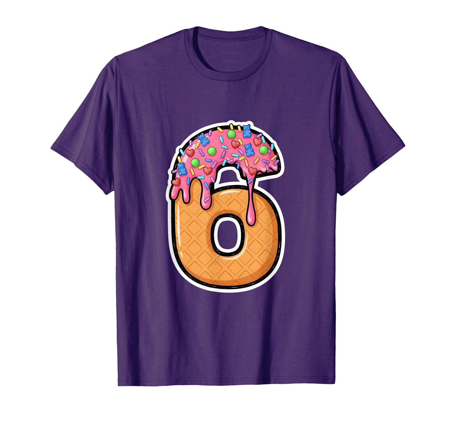 67 Halloween Costume Matching Number 6 Melting Ice Cream Fun T-Shirt