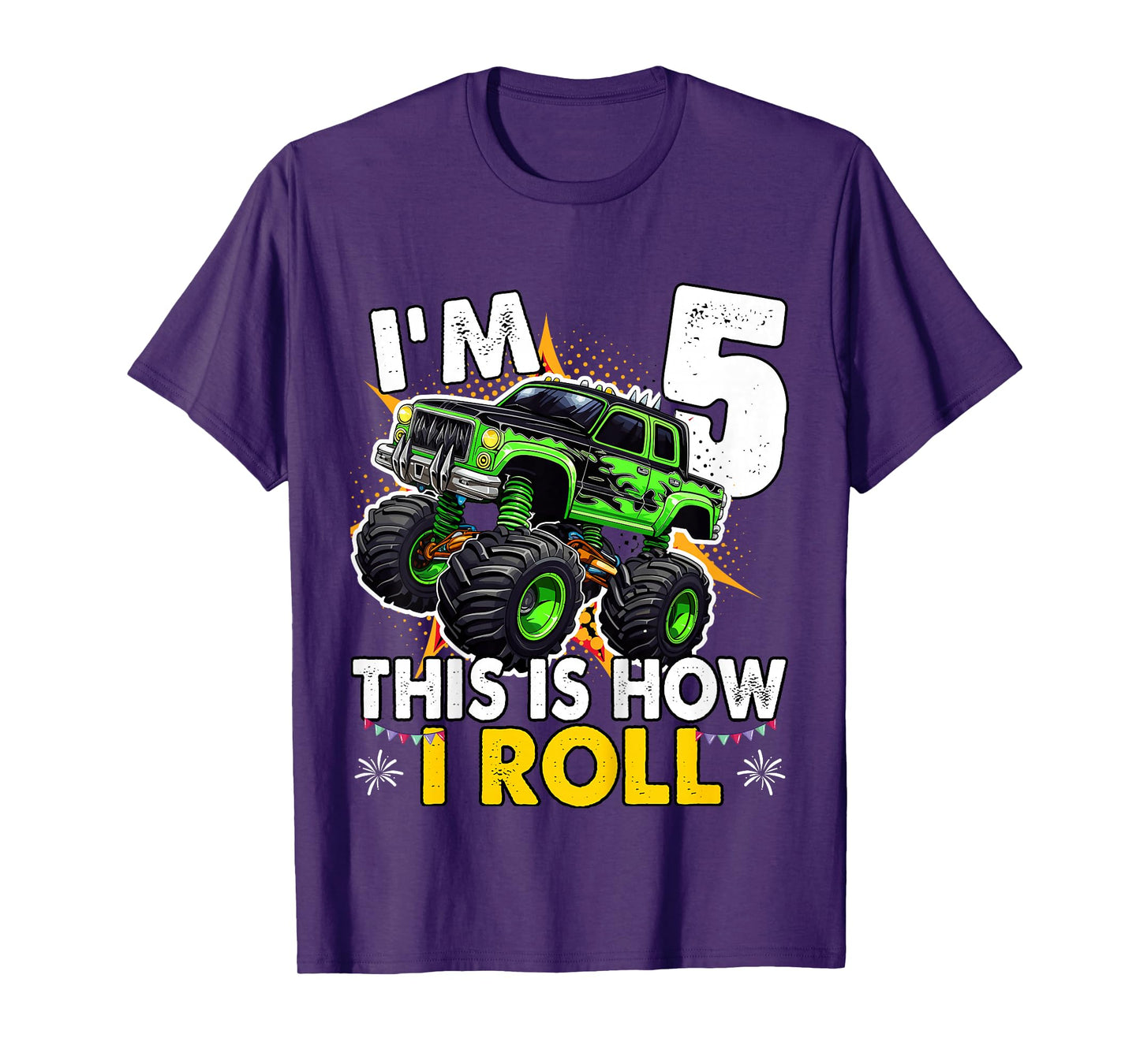 5 Year Old Monster Truck 5th Birthday boy T-Shirt