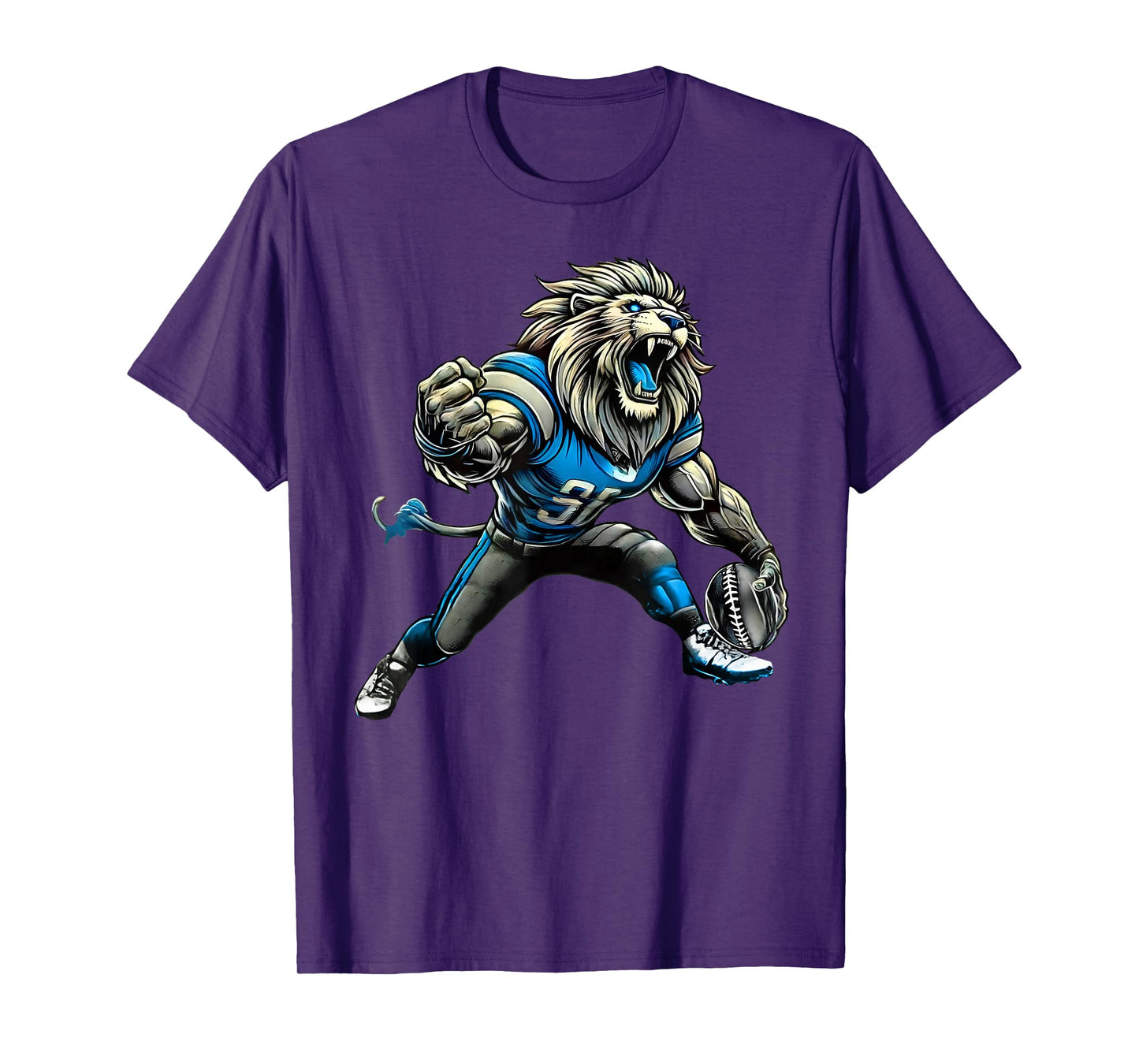 Lion Touchdown American Football Game Day Thanksgiving Cool T-Shirt