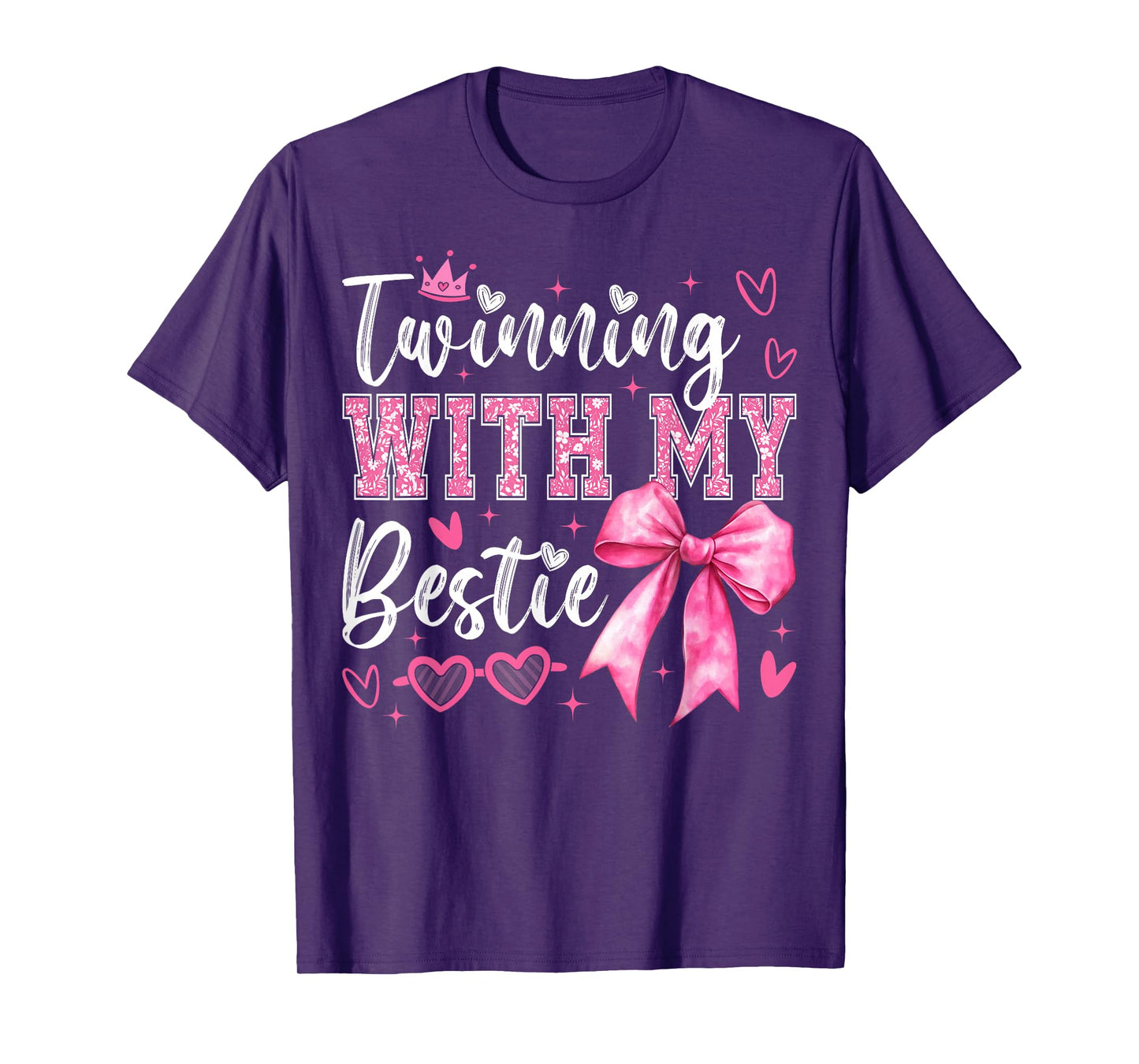 Twinning with My Bestie Coquette Spirit Week Girls T-Shirt