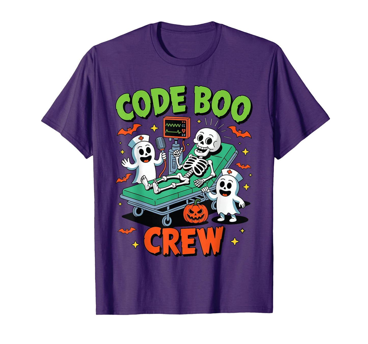 Code Boo Crew Medical Halloween Costume Nursing Hospital T-Shirt