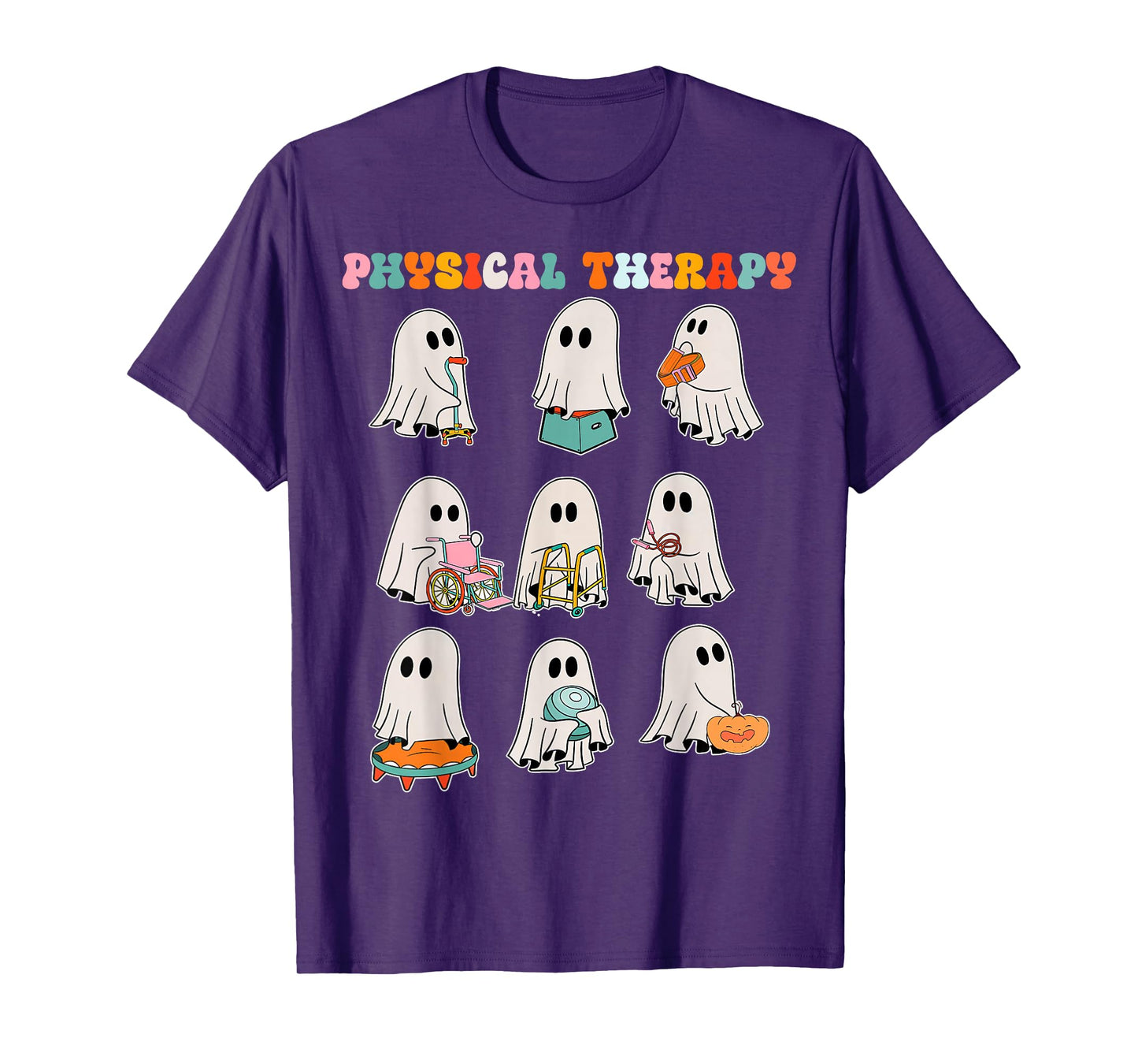 Funny Halloween Ghost Physical Therapy Pt Physical Therapist T-Shirt