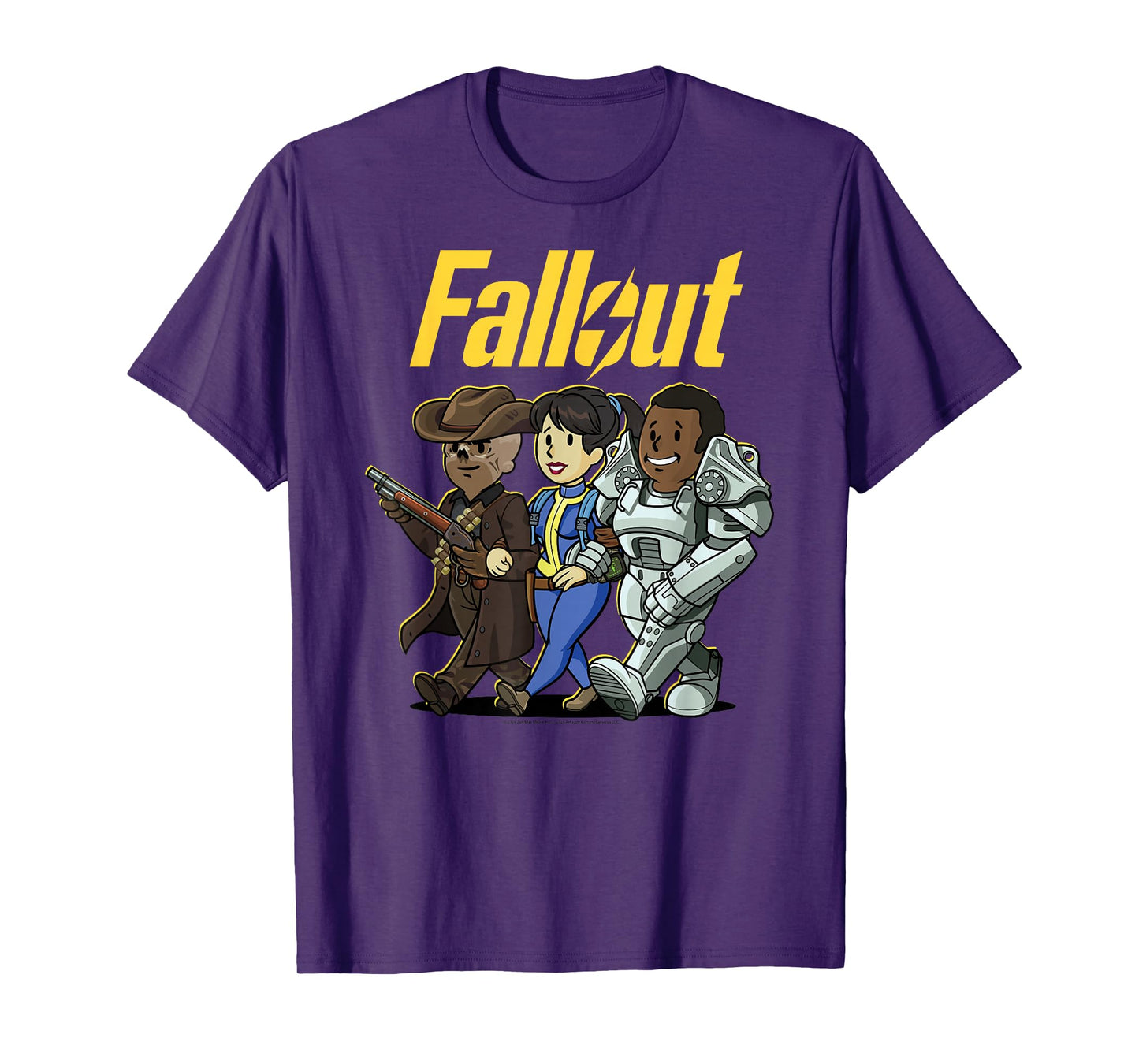 Fallout Character Cartoon Portraits TV Show T-Shirt