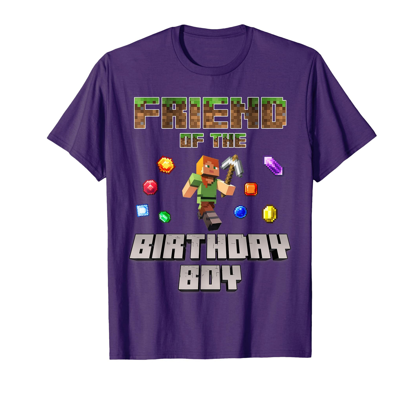 Friend Of The Birthday Boy Video Gamer Pixel Number T-Shirt