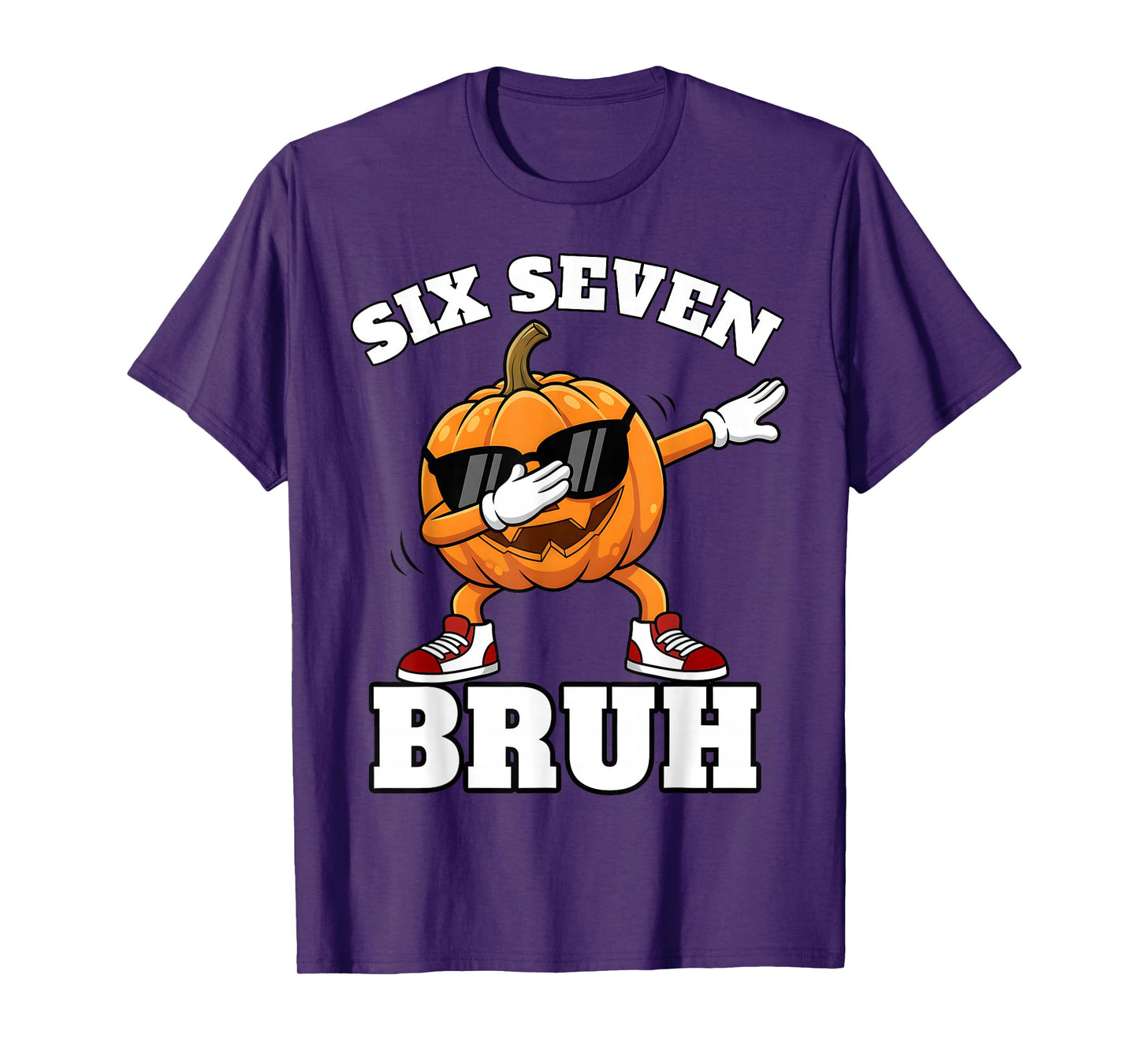 67 Six Seven Bruh Pumpkin Dab Meme Funny Halloween Costume T-Shirt