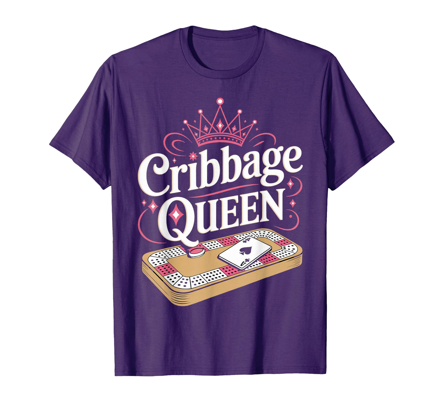 Cribbage Queen Skunked Peg Card Game Board Game Cribbage T-Shirt