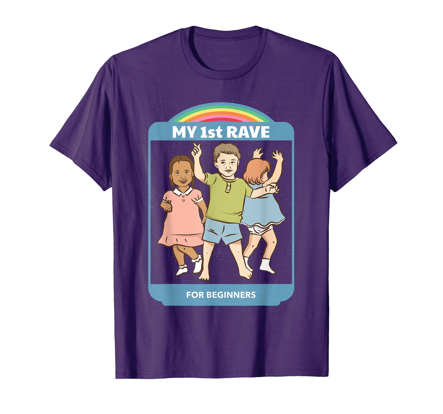 My First Rave Funny Dark Humor Shirt Retro 70s Adult Humor T-Shirt
