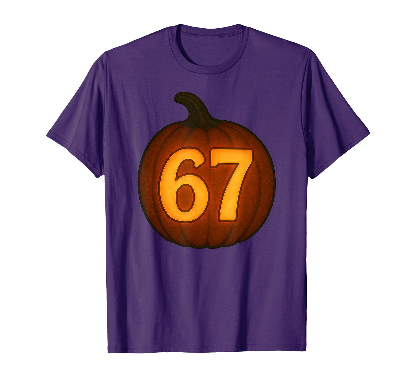 Six Seven Pumpkin 6 7 Glowing Halloween Jack-o’-Lantern T-Shirt