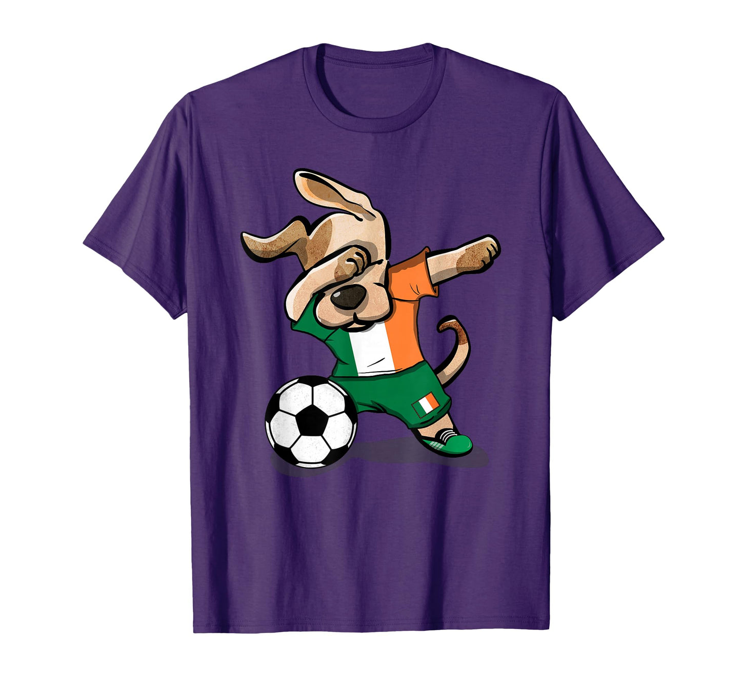 Funny Dabbing Dog Ireland Soccer Jersey Funny Irish Football T-Shirt