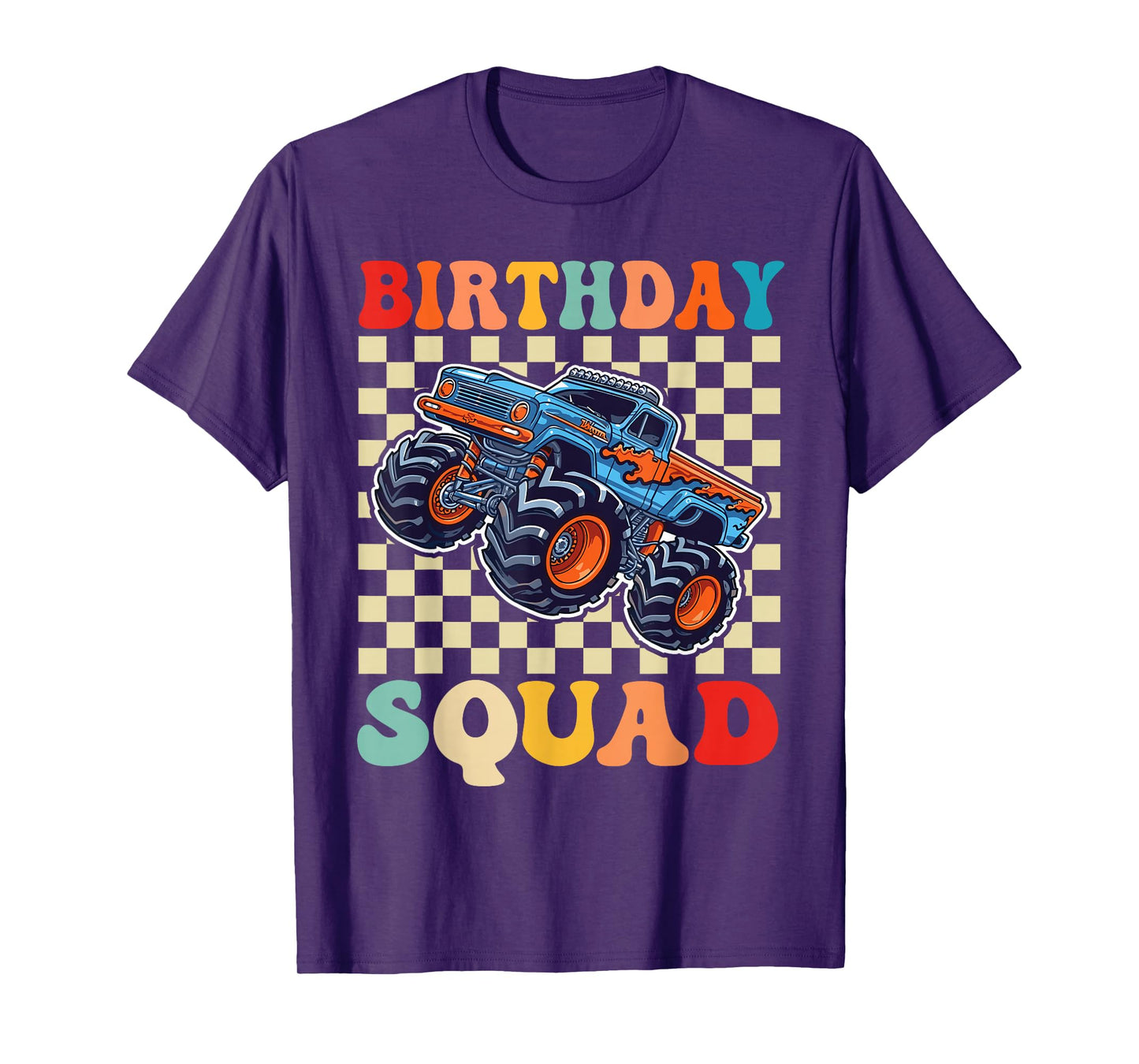 Monster Truck for Toddlers - Birthday Squad Monster Truck T-Shirt