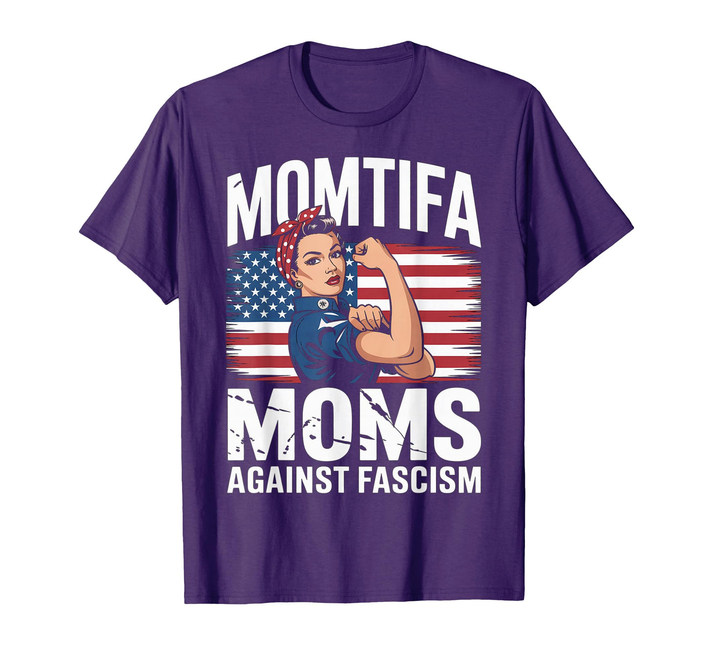 Momtifa Mom Against Fascism Flag Resist No Kings Mum Mama T-Shirt