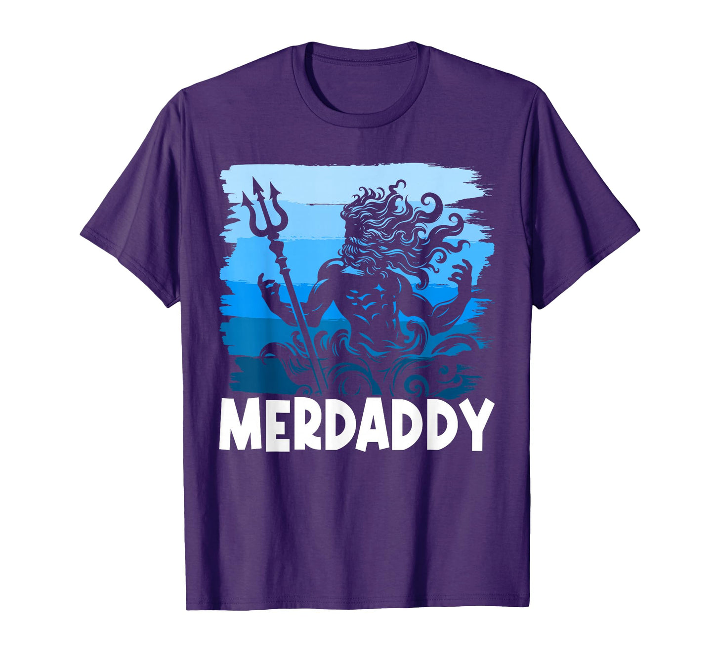 Merdaddy Mermaid Security Merman Daddy Fathers Day Swimmer T-Shirt