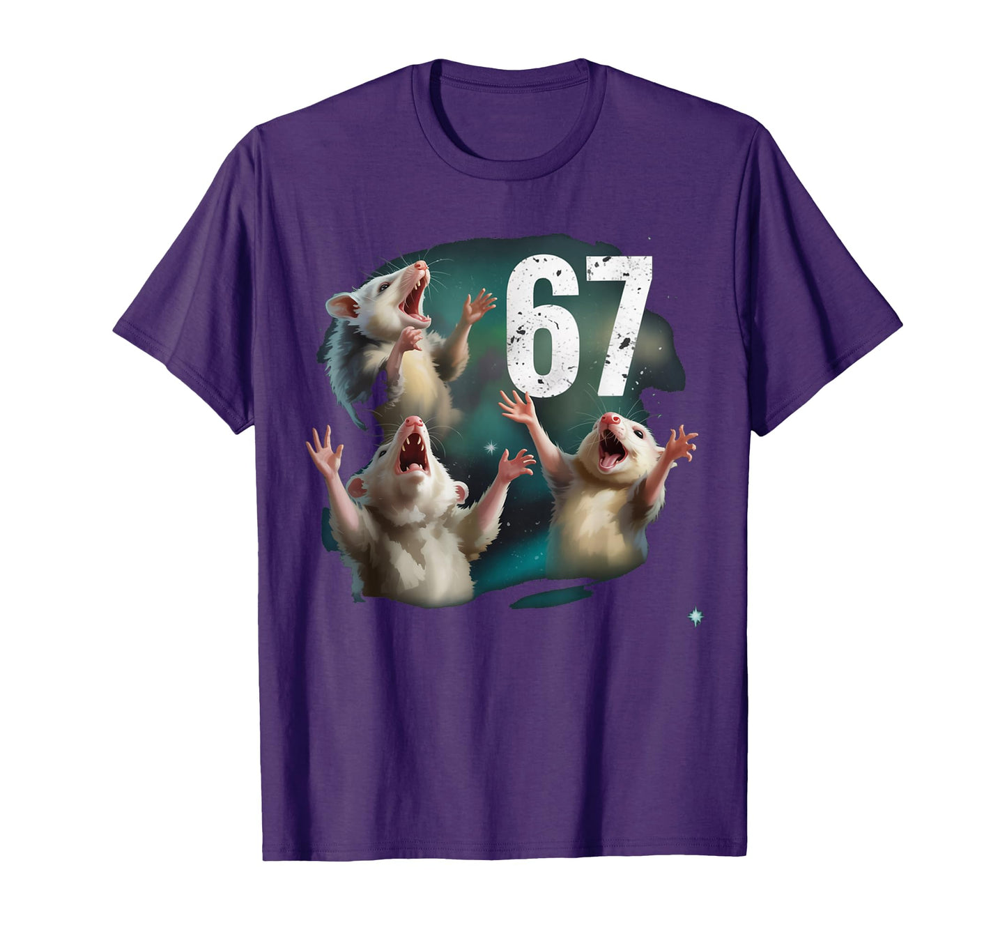 67 Possum Howling at The Moon 67 T-Shirt 6 7 Halloween 67 T-Shirt