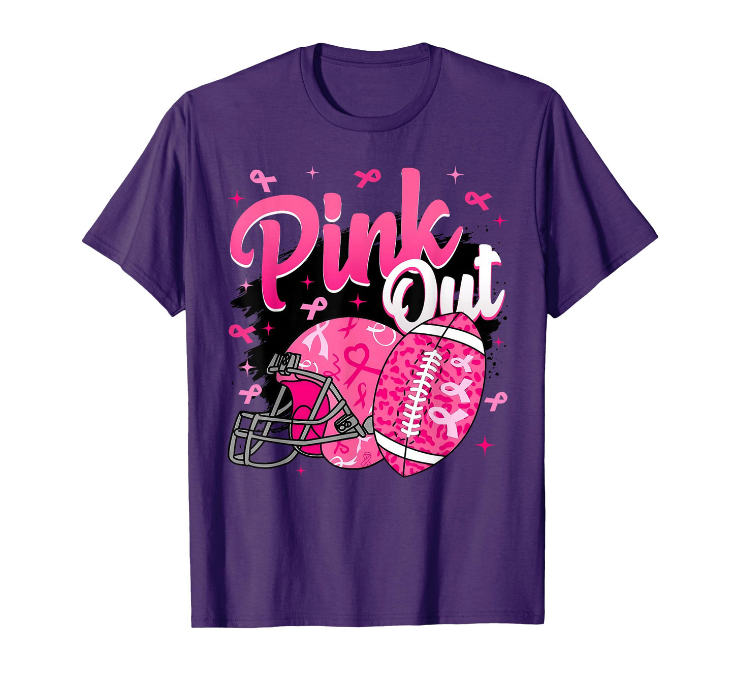 Football Pink Out Team Breast Cancer Awareness Month Women T-Shirt