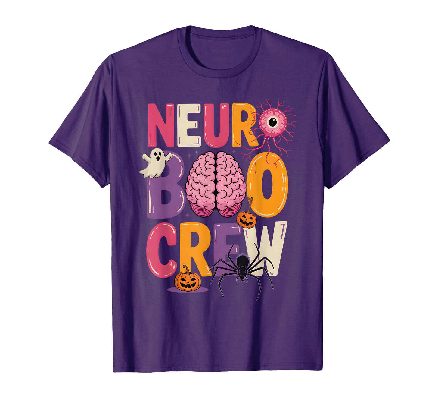 Neuro Boo Crew Halloween Anatomical Brain Anatomy Neurology T-Shirt