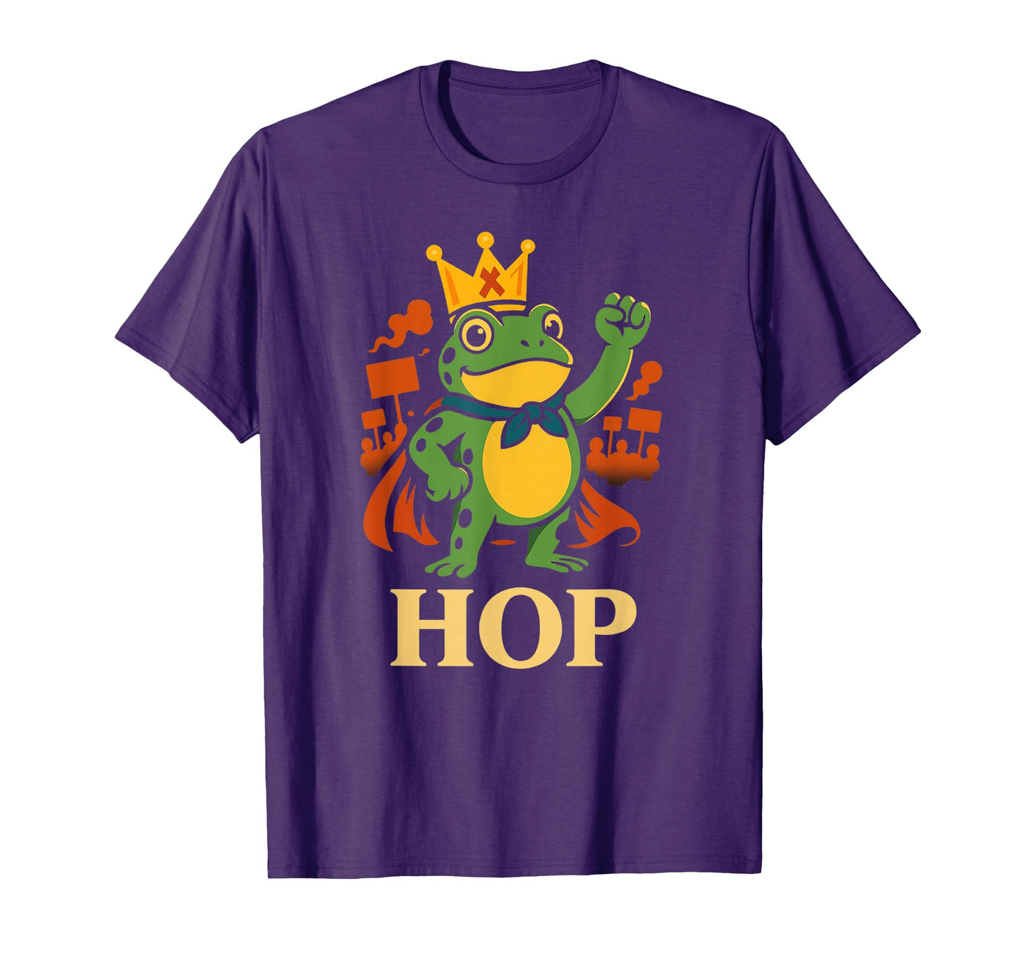 Funny Portland Frog Hop Protest Resist No Kings Toad T-Shirt