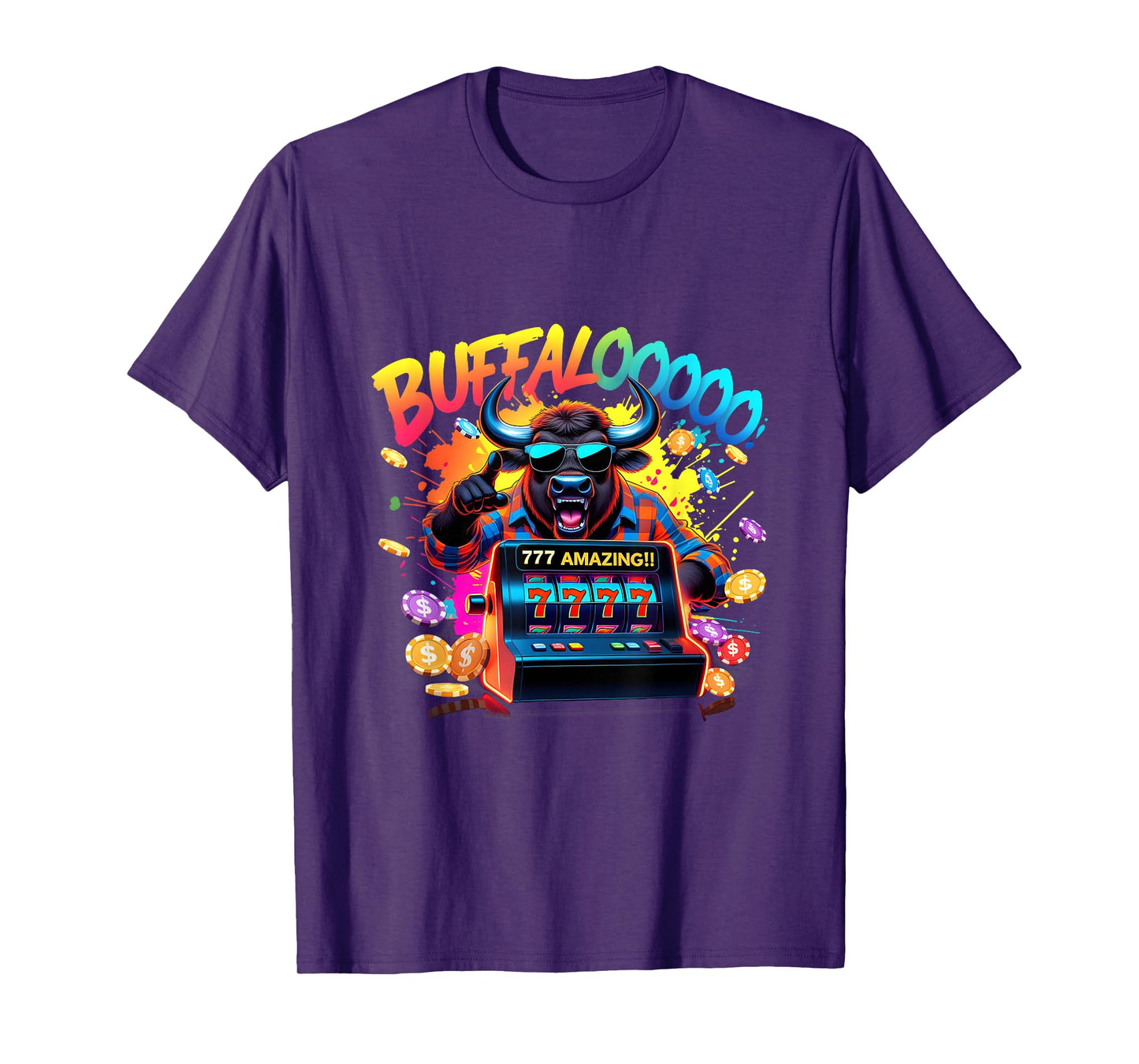 Lucky Buffalo Casino Slot Machine BUFFALOOOOO Gambling T-Shirt