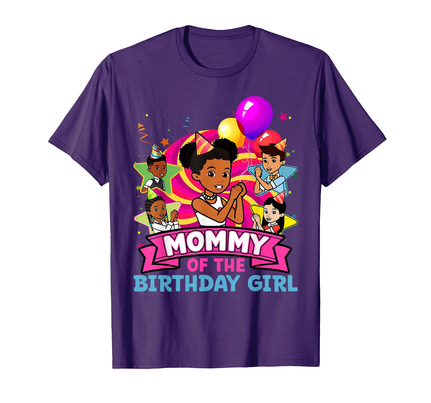 Mommy the Birthday Girl Party Pink Doll Family Decorations T-Shirt