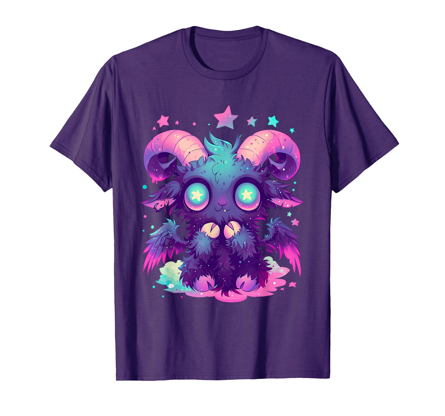 Kawaii Pastel Goth Creepy Cute Witchy Goat Baphomet T-Shirt