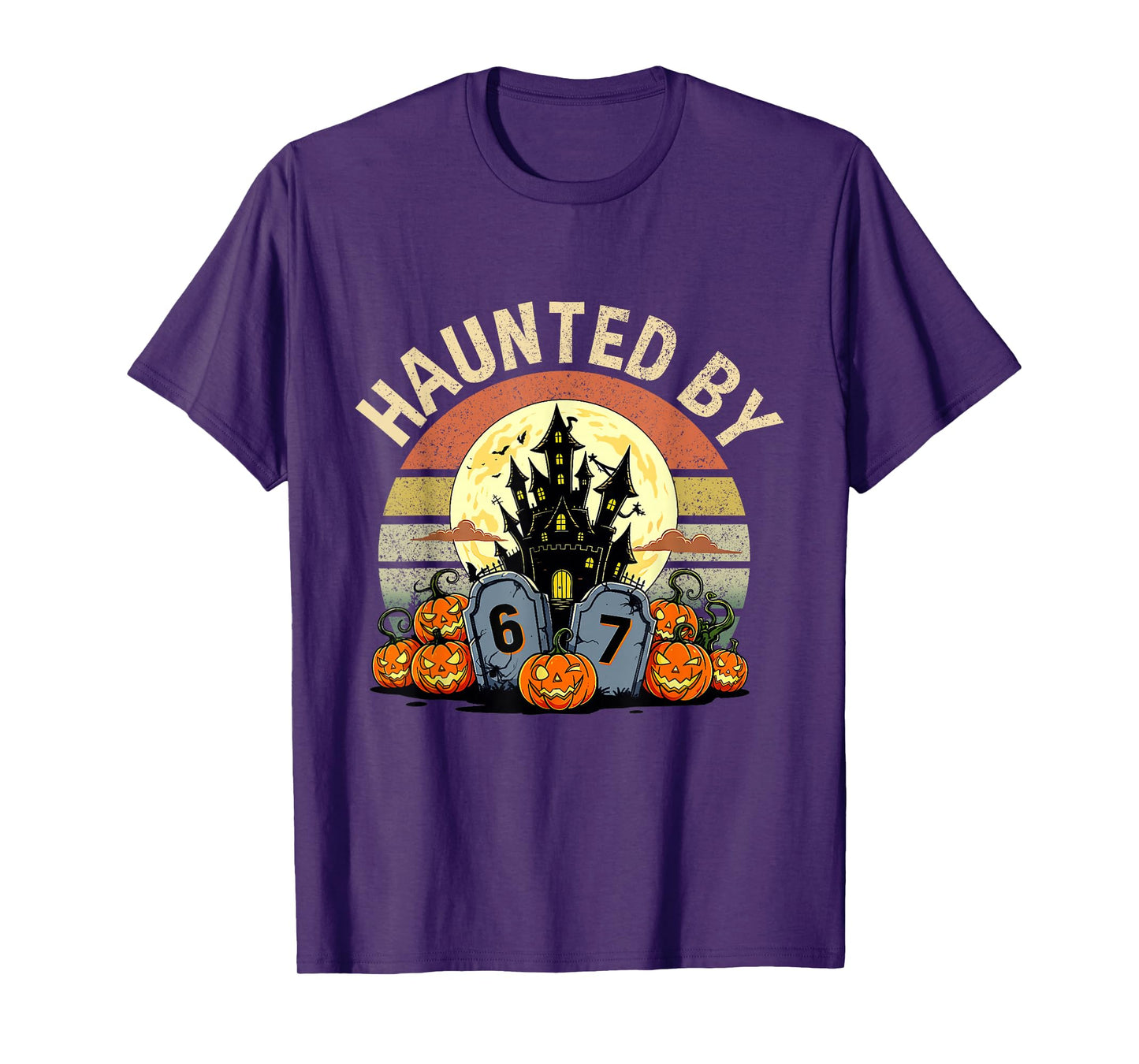 Six Seven Gen Alpha Z Halloween 6767 Funny Haunted by 67 T-Shirt