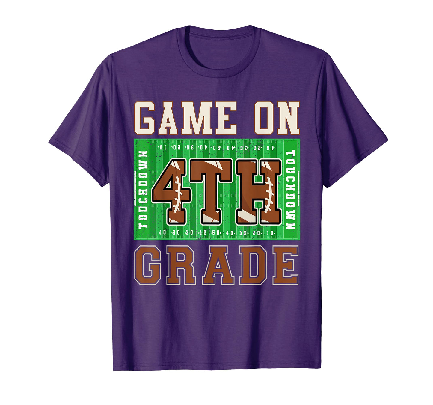 4th Grade Boys Kids Football Back to School Fourth Grade T-Shirt
