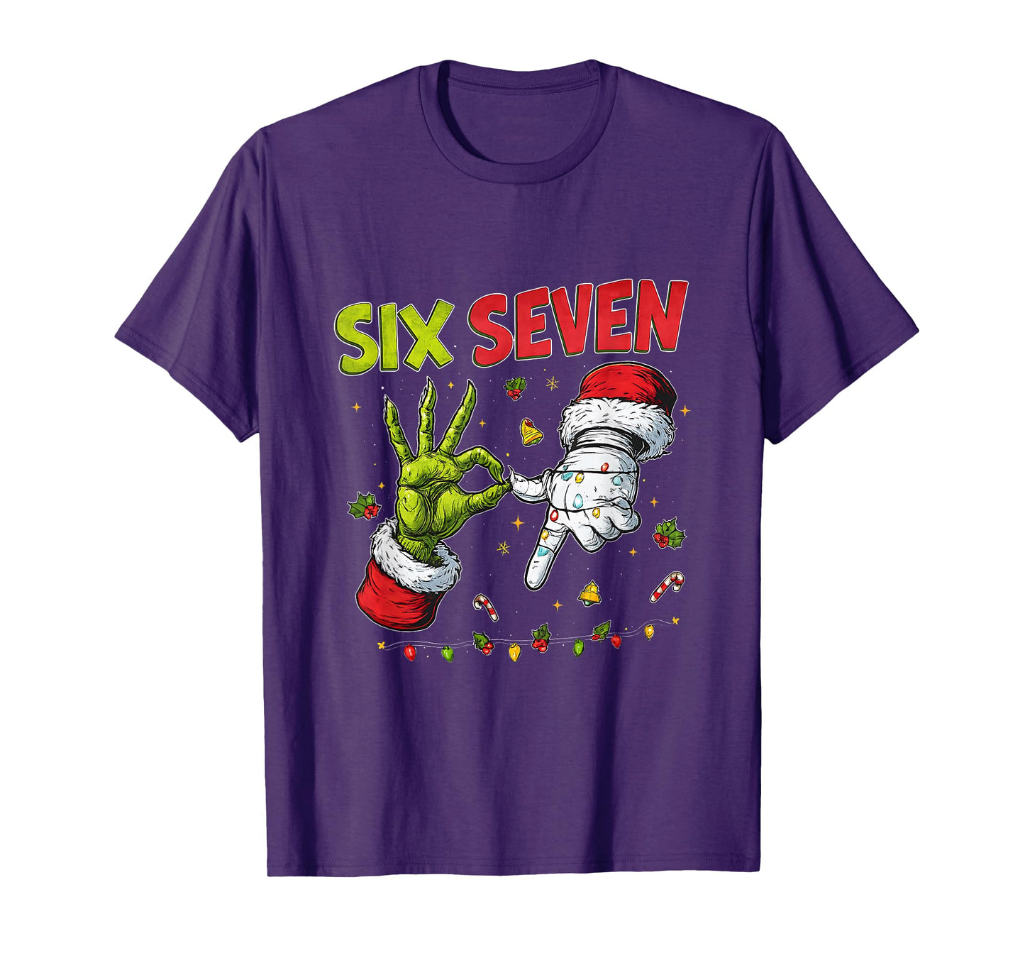Funny Mean Guy Christmas Viral 6 7 Trending Six Seven Meme T-Shirt