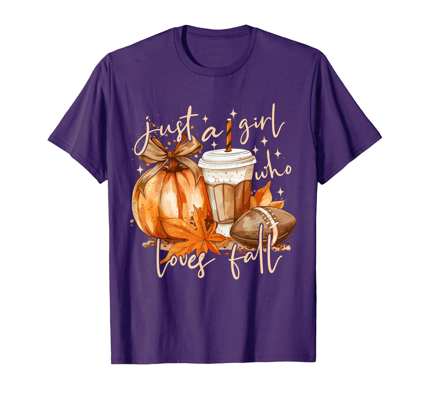 Just A Girl Who Loves Fall Pumpkin Cozy Autumn T-Shirt