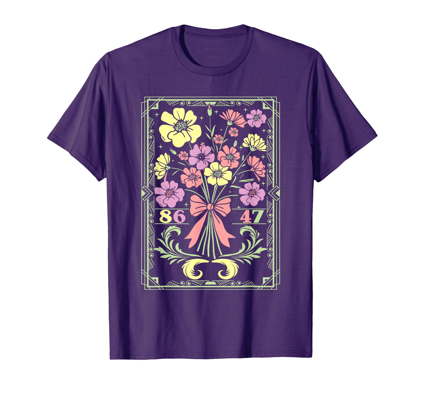 Vintage 86 47 Anti-Trump Flower President T-Shirt