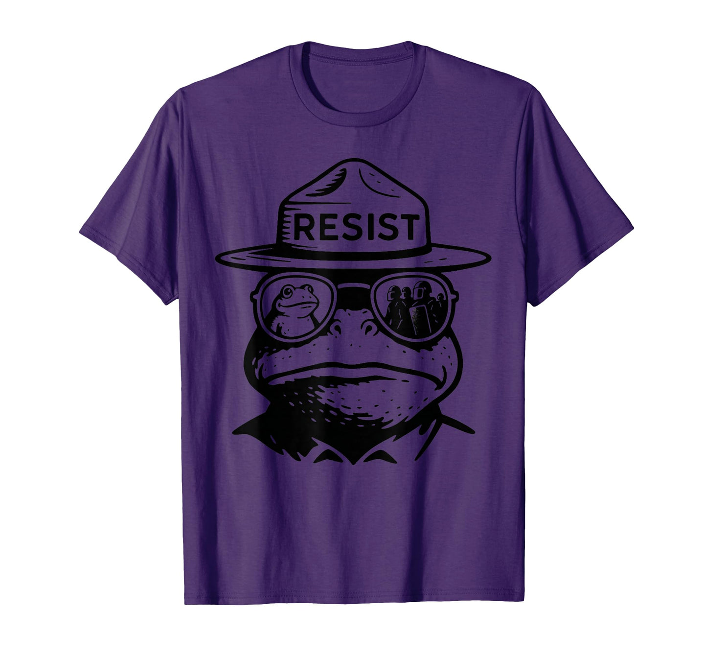 Portland Frog Funny City Art - Portland Frog Protest T-Shirt