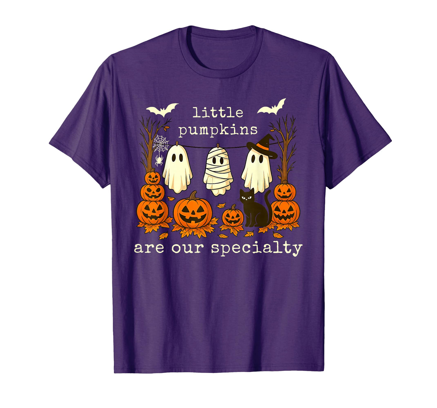Retro Little Pumpkins are Our Specialty PEDS Nurse Halloween T-Shirt