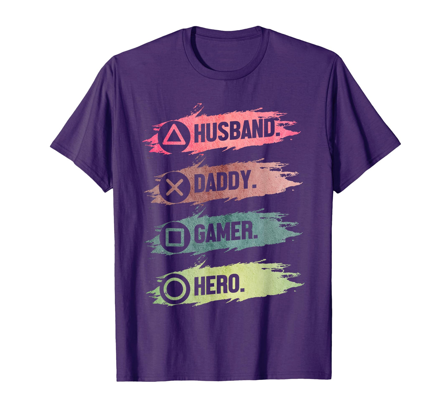 Husband Daddy Gamer Hero Funny Gaming Dad Father's Day T-Shirt