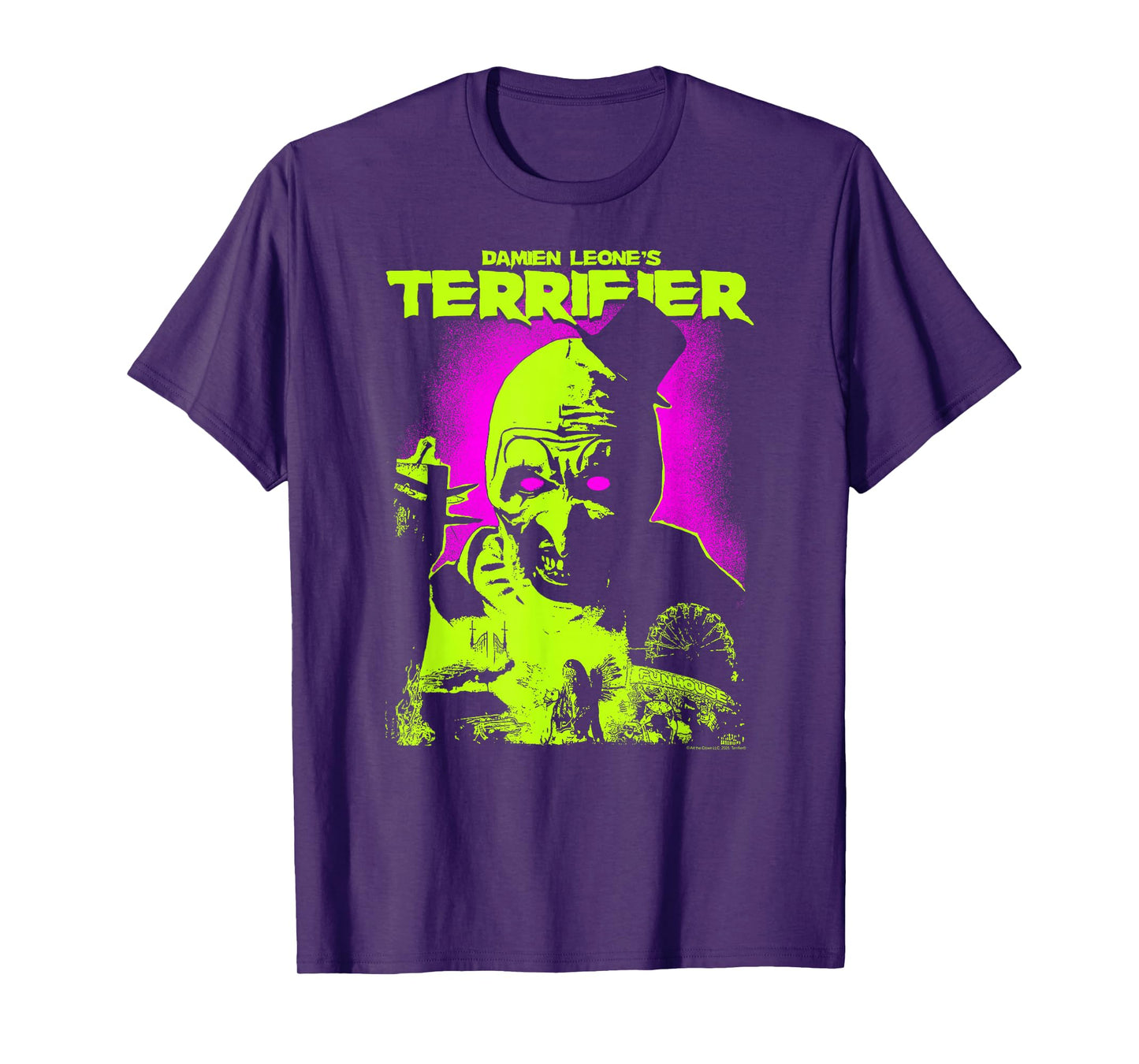 Terrifier Glowing Eyes Art Neon Poster Horror T-Shirt