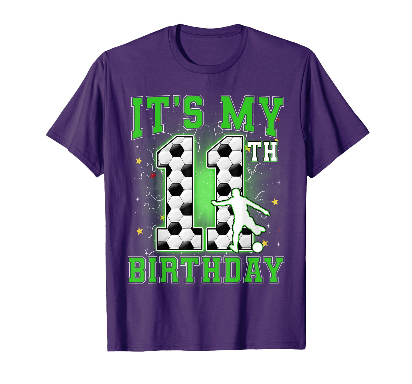 Its My 11th Birthday Boy Soccer 11 Years Old Party Matching T-Shirt
